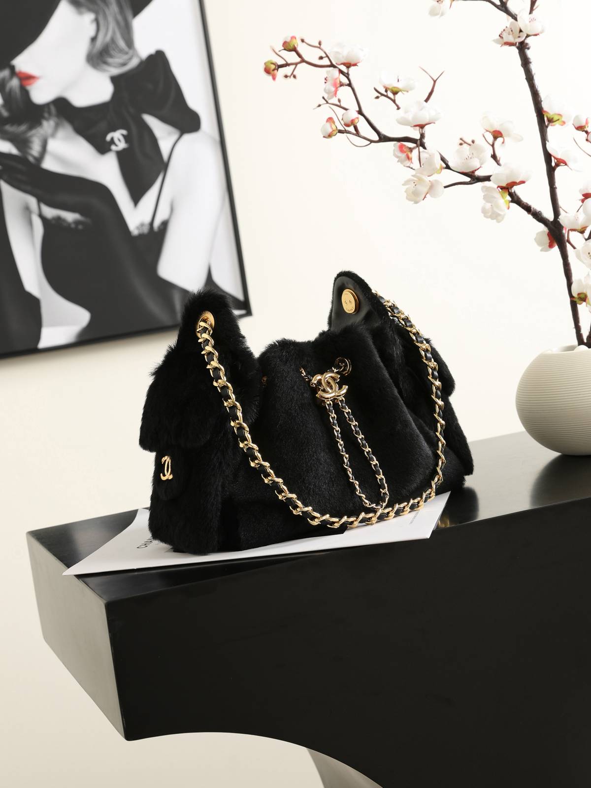 シャネル CHANEL マトラッセ デニム チェーンショルダーバッグ ブラック ゴールド金具 レディース - 画像 8