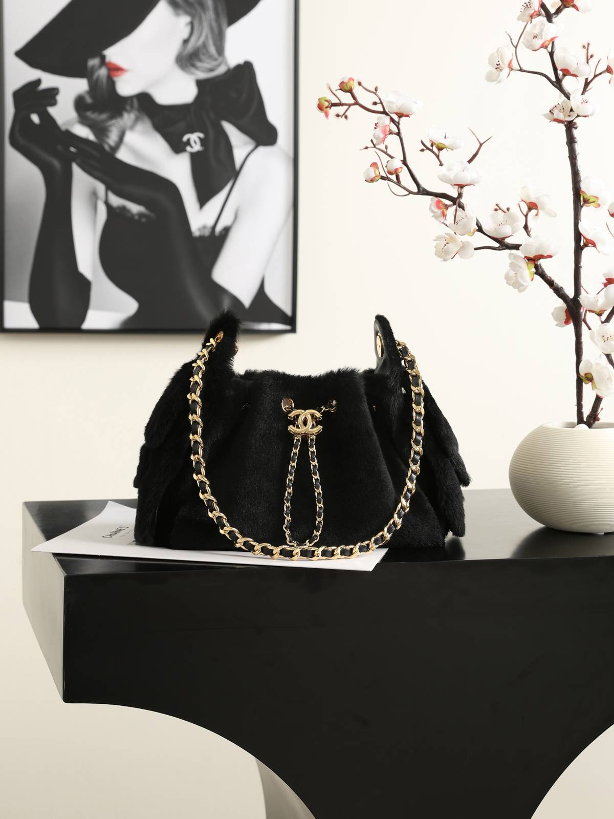 シャネル CHANEL マトラッセ デニム チェーンショルダーバッグ ブラック ゴールド金具 レディース - 画像 11