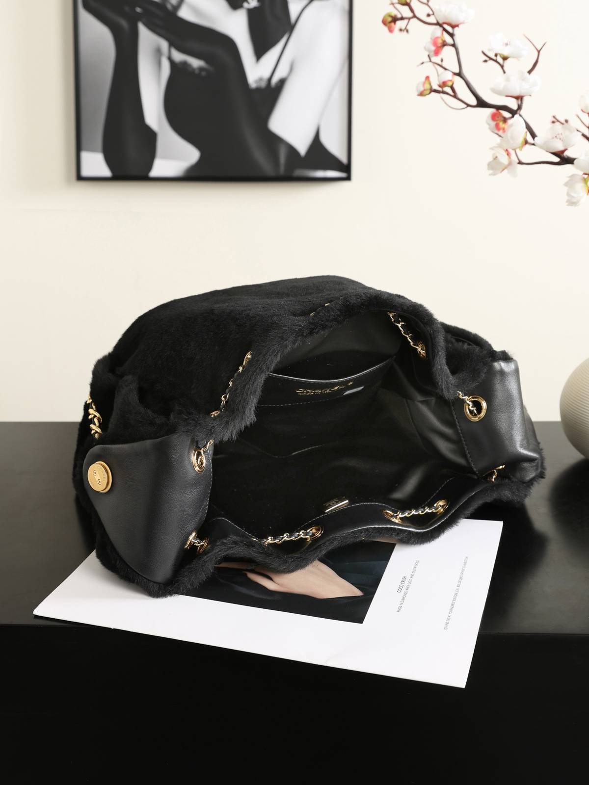 シャネル CHANEL マトラッセ デニム チェーンショルダーバッグ ブラック ゴールド金具 レディース - 画像 12