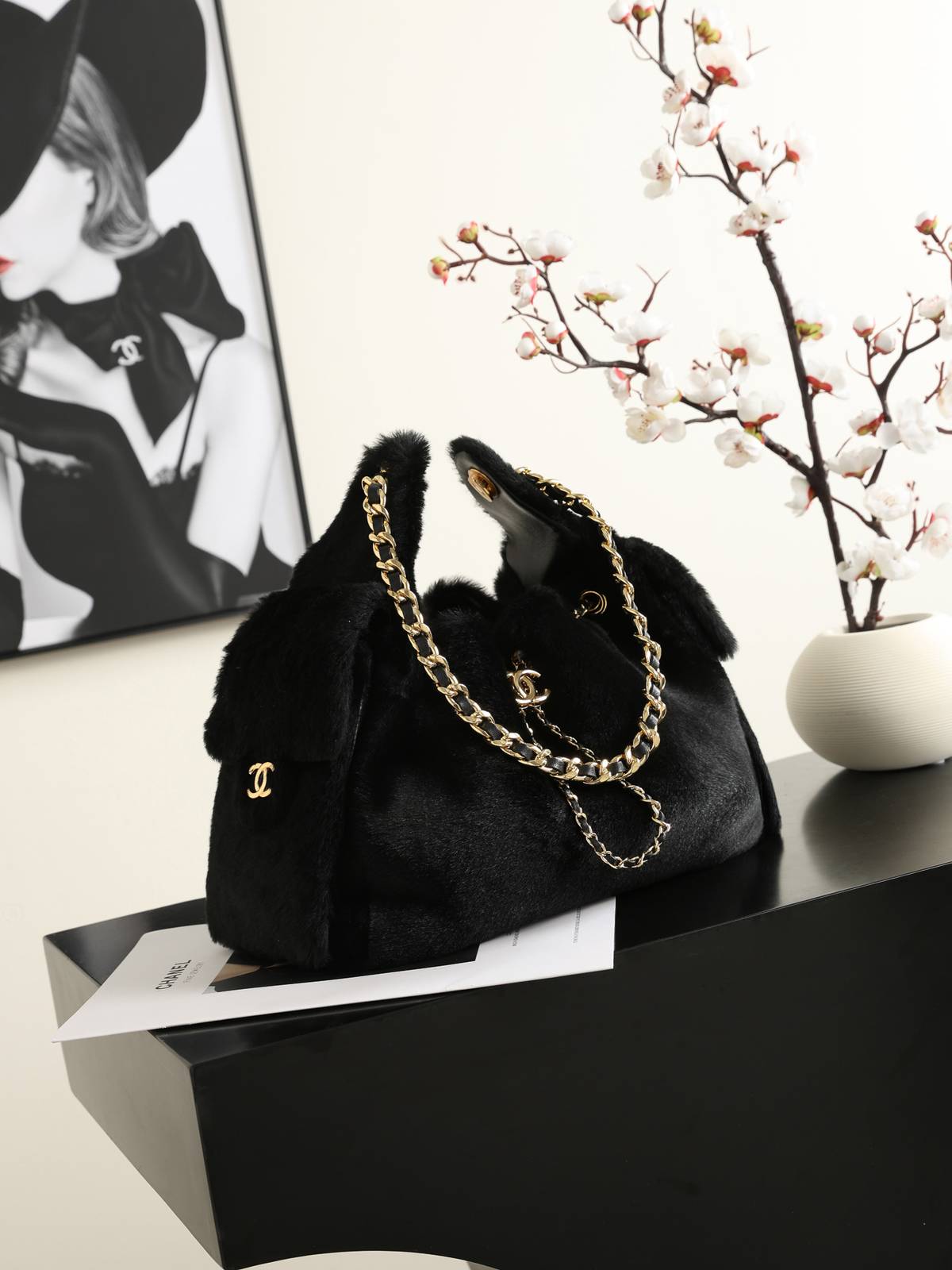 シャネル CHANEL マトラッセ デニム チェーンショルダーバッグ ブラック ゴールド金具 レディース - 画像 18