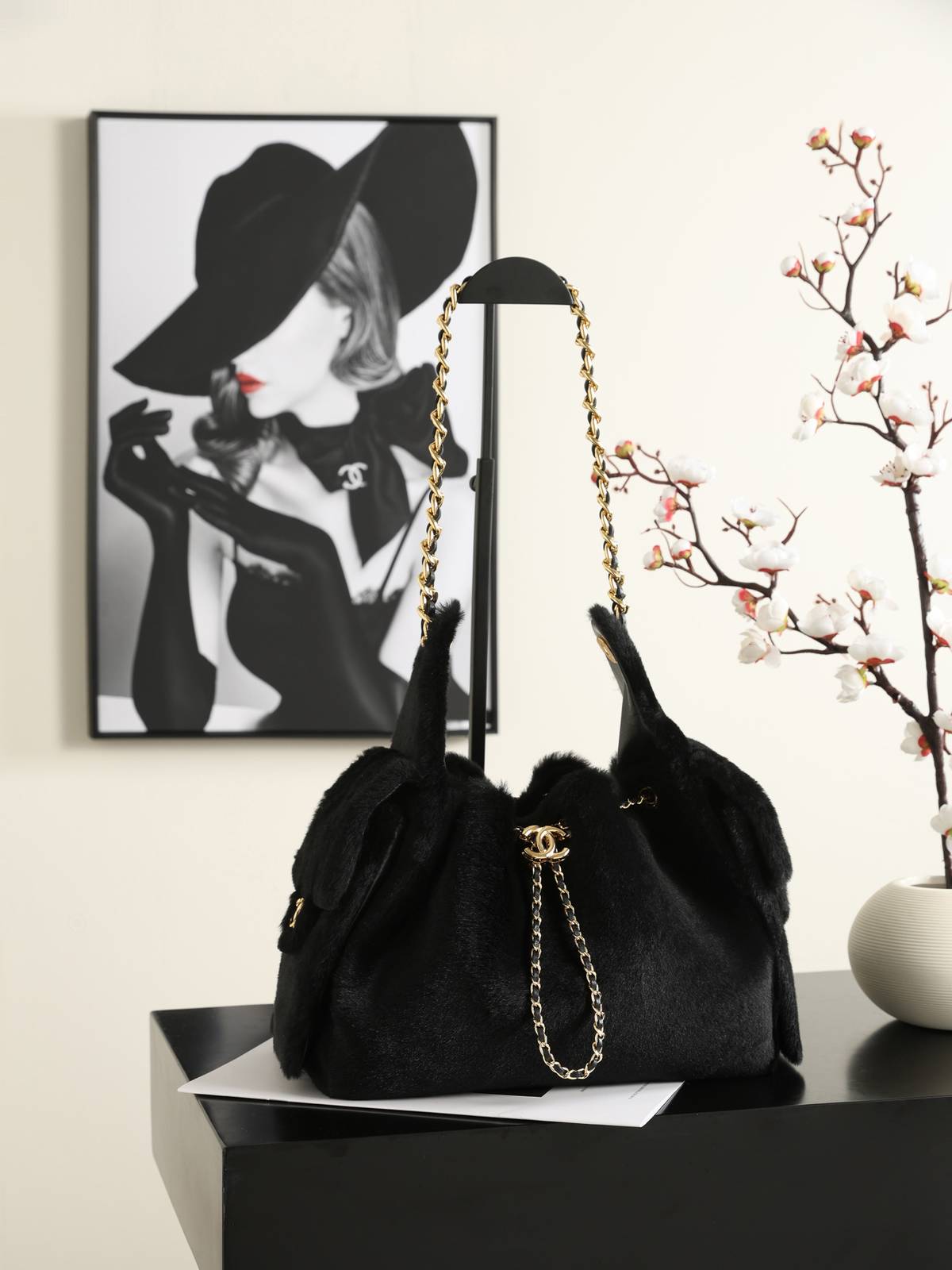 シャネル CHANEL マトラッセ デニム チェーンショルダーバッグ ブラック ゴールド金具 レディース - 画像 20