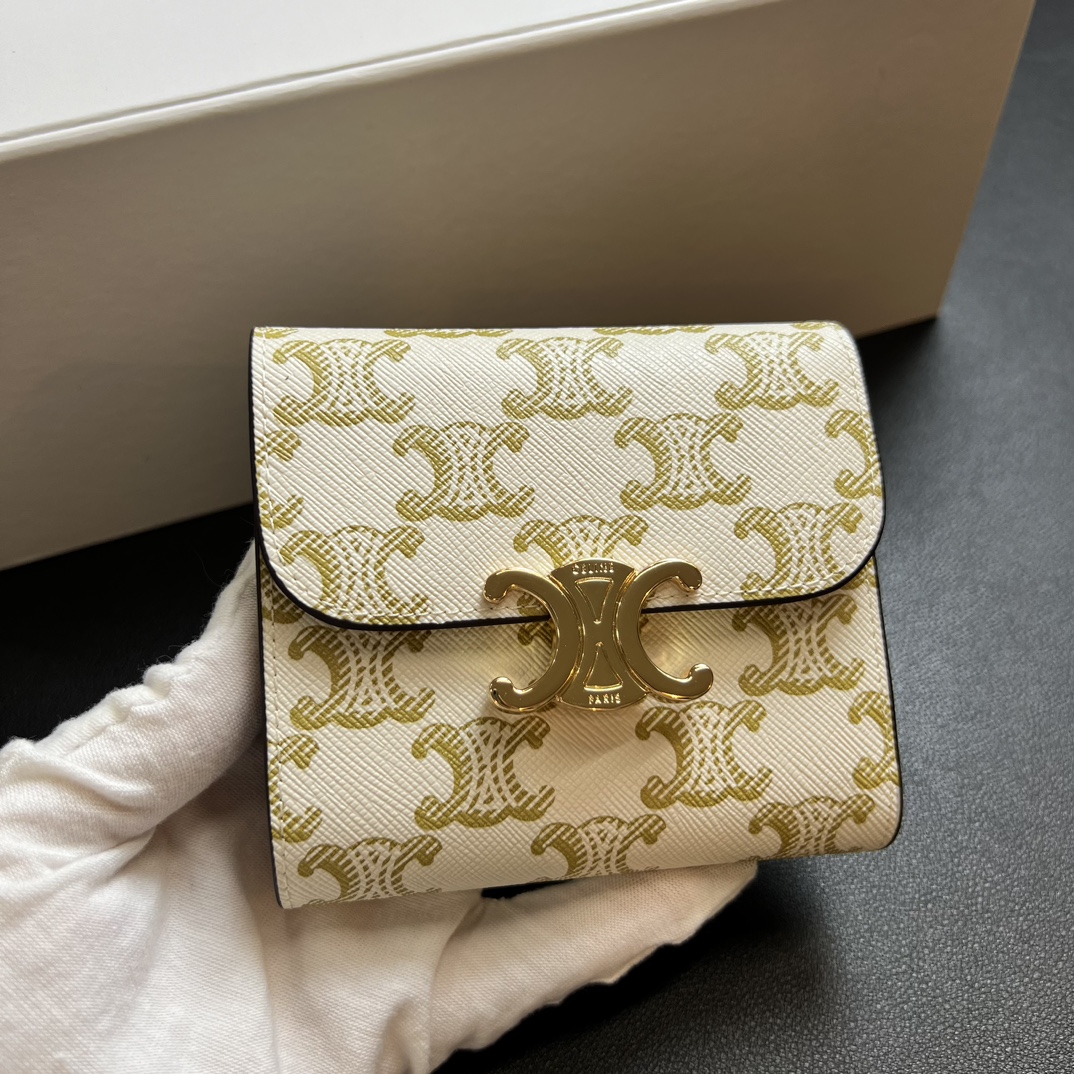 CELINE セリーヌ キャメル色 イタリア製 プリント ポーチ クラッチ ウォレット 💼 - 画像 3