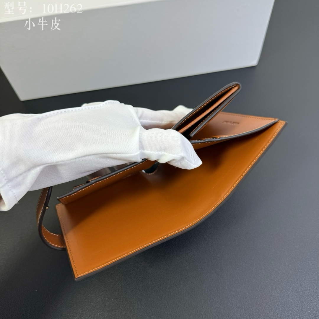 CELINE ミニウォレット 長財布 二つ折り ベージュ×ブラウン 10H262 🧡 - 画像 9