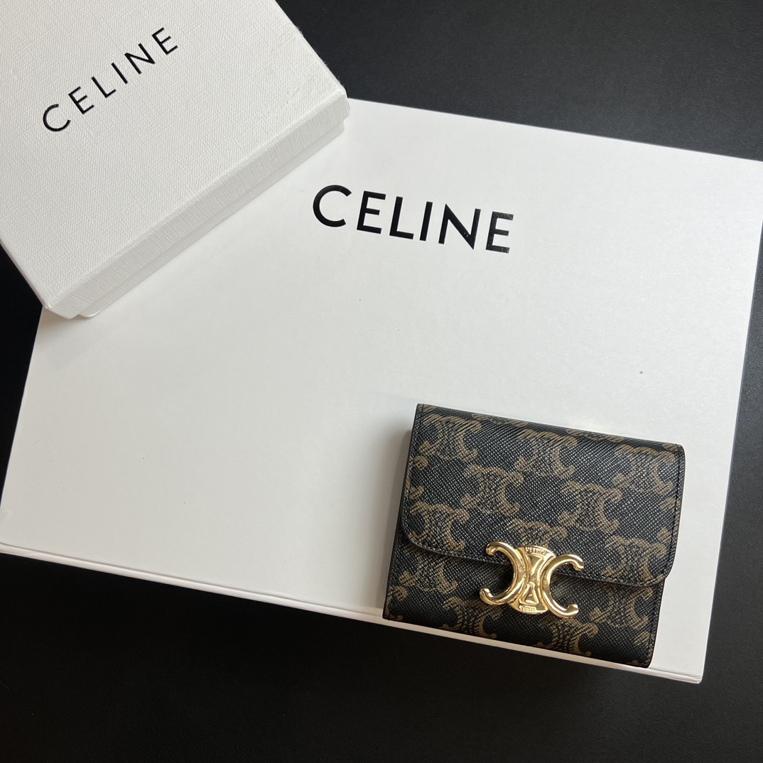 CELINE セリーヌ キャンバス マネークリップ ロゴ デザイン 2点セット 🖤✨