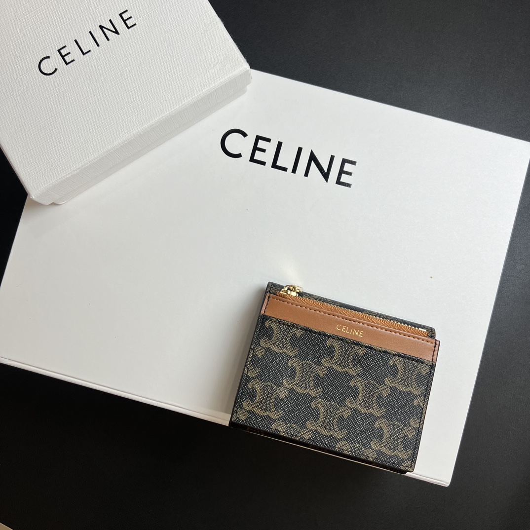 CELINE セリーヌ キャンバス マネークリップ ロゴ デザイン 2点セット 🖤✨ - 画像 2