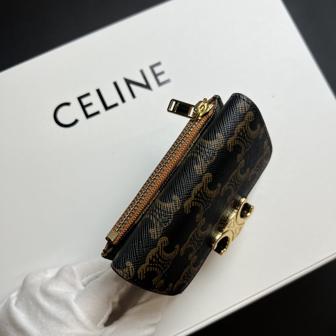 CELINE セリーヌ キャンバス マネークリップ ロゴ デザイン 2点セット 🖤✨ - 画像 7