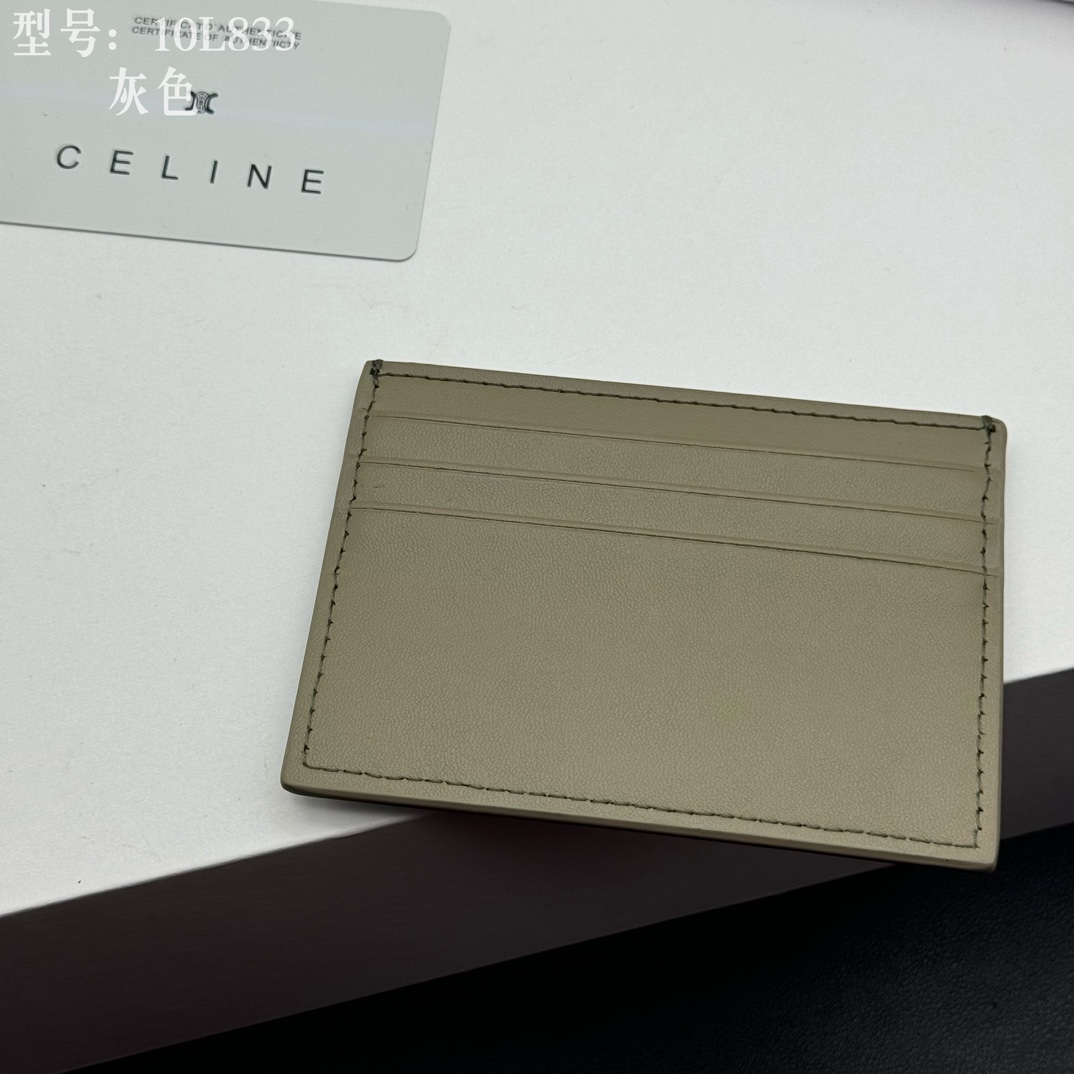CELINE シリコンカードケース グレー 10L833 シルバーメタル デザイン 軽量 軽便 カード収納 1枚入れ - 画像 5