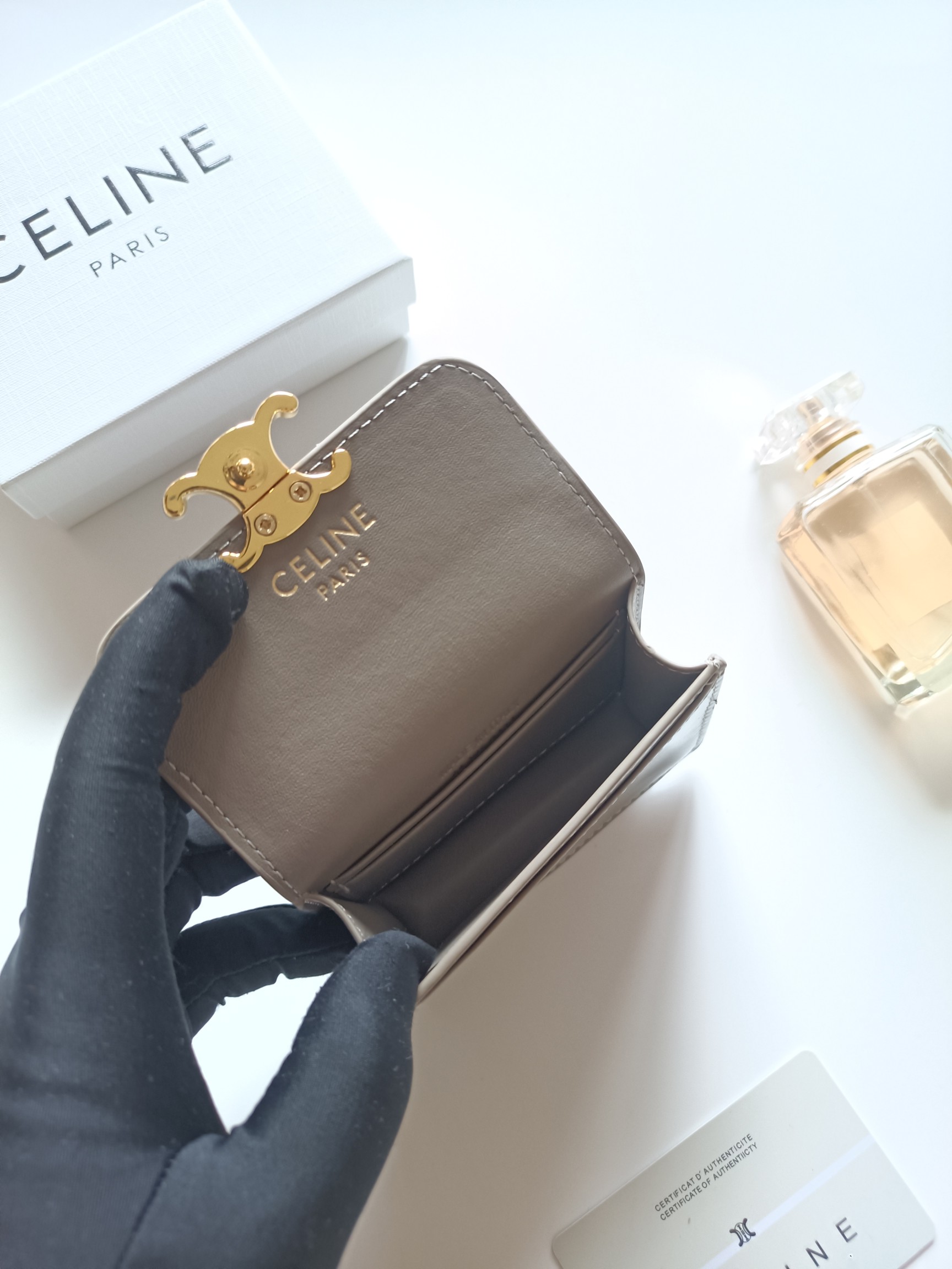 CELINE セリーヌ ミニ財布 グリーン 3色入 😎 - 画像 6