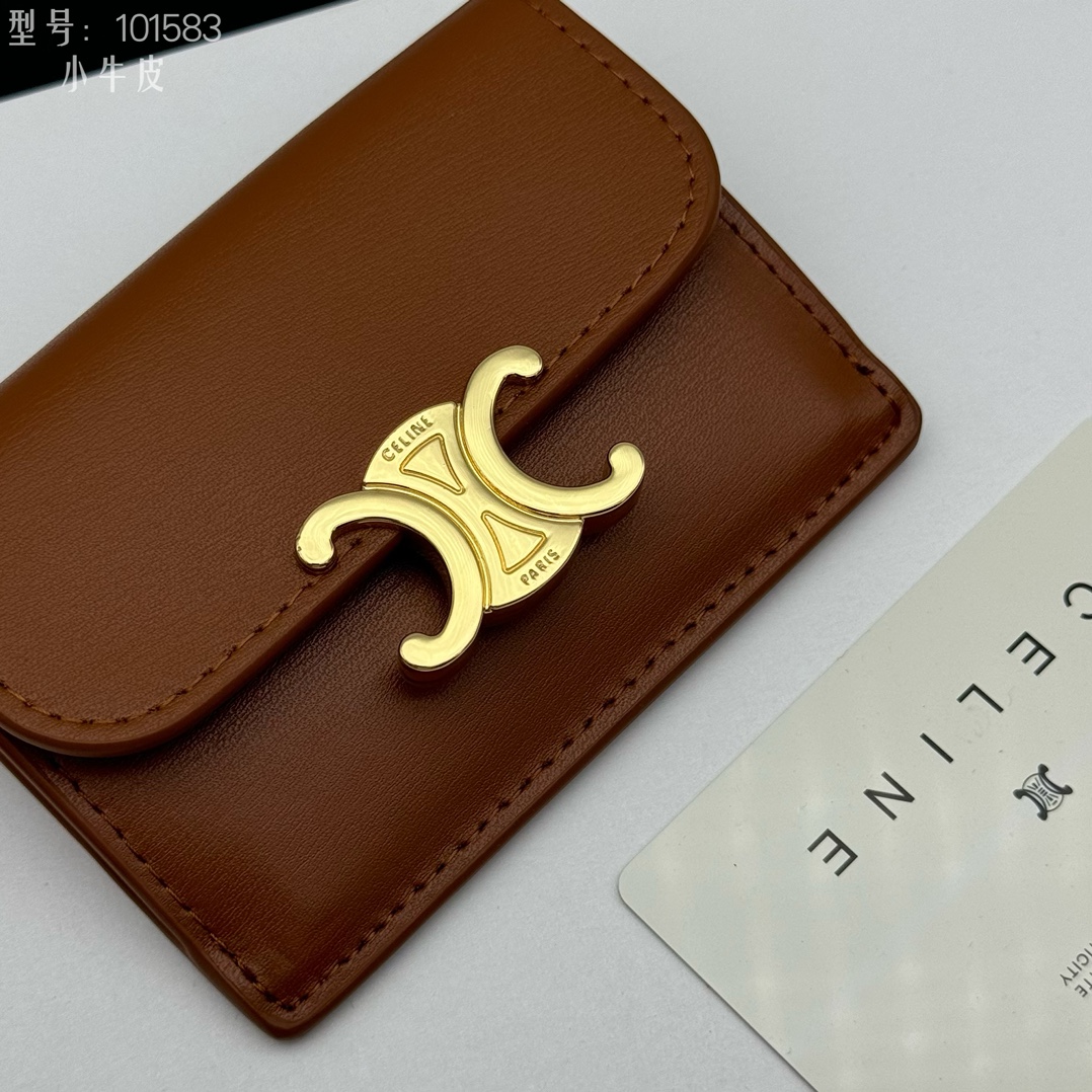 CELINE ブラウン カードケース 小銭入れ ブランド 小物 1枚 1枚入り 1️⃣ - 画像 2