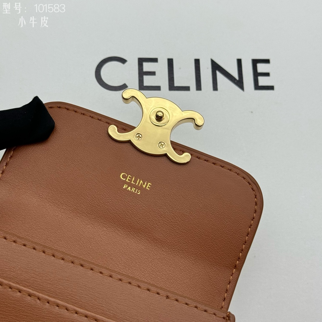 CELINE ブラウン カードケース 小銭入れ ブランド 小物 1枚 1枚入り 1️⃣ - 画像 5