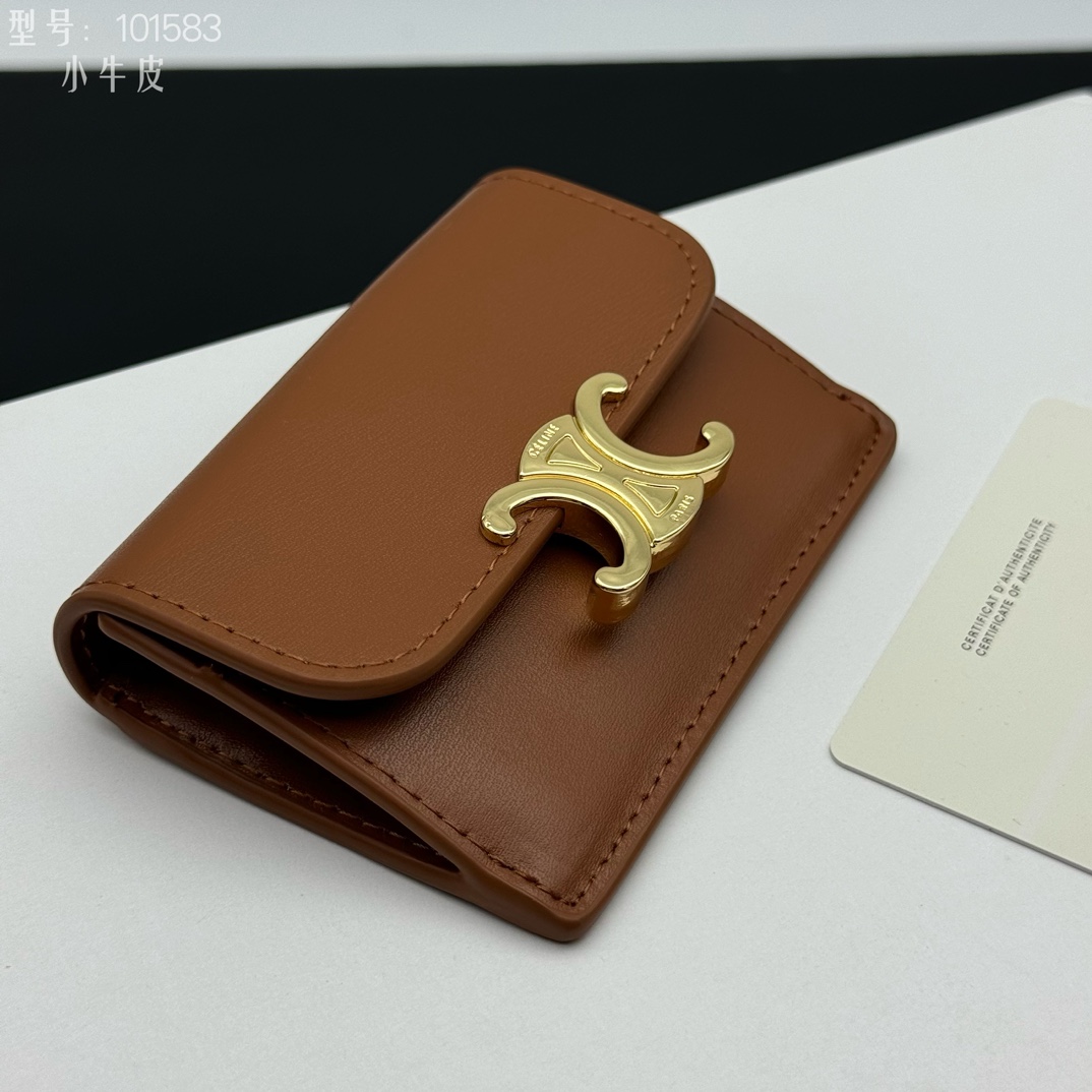 CELINE ブラウン カードケース 小銭入れ ブランド 小物 1枚 1枚入り 1️⃣ - 画像 7