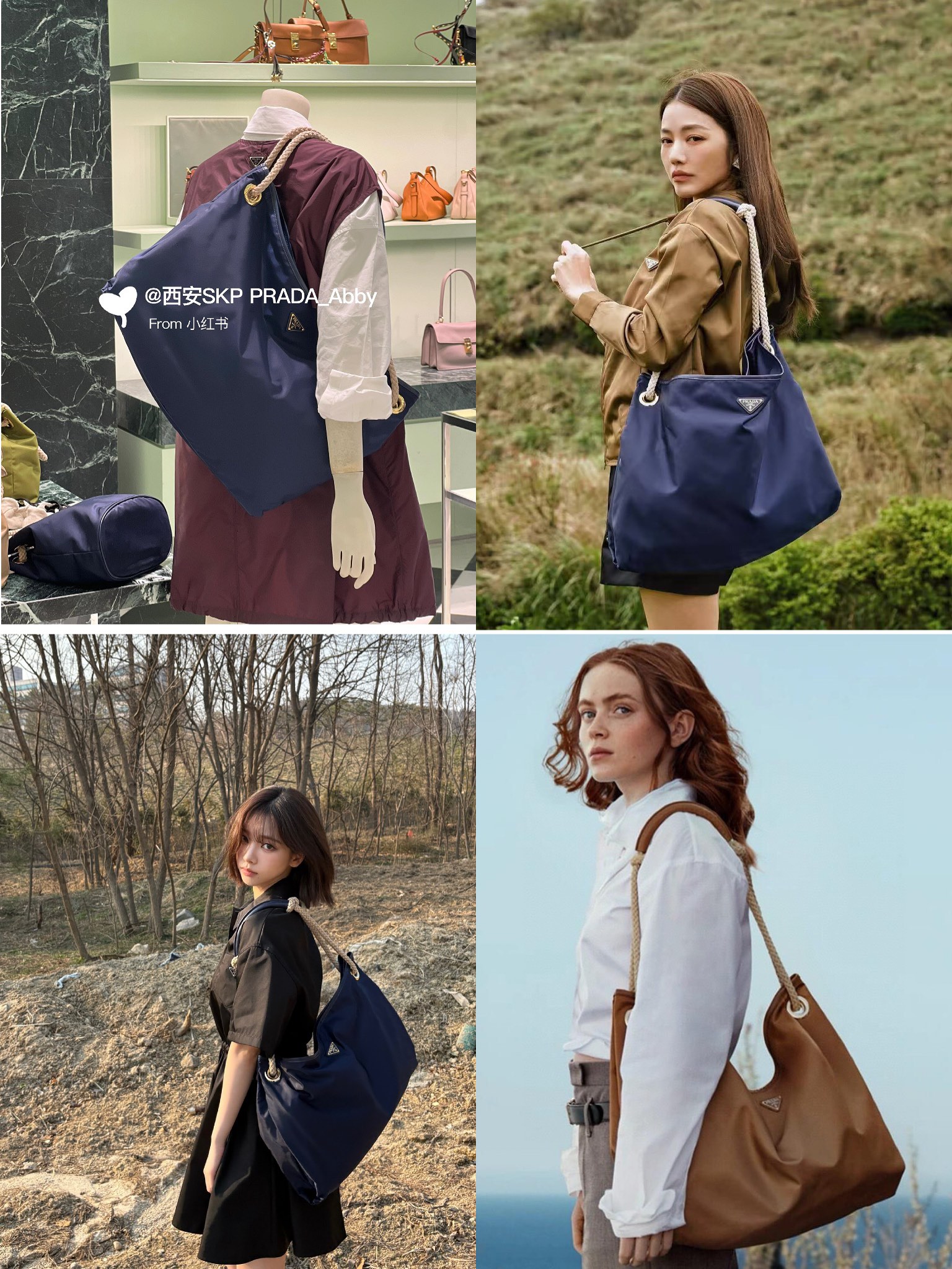 プラダ レディース ハンドバッグ トートバッグ 青色 3色展開 🎉 - 画像 1