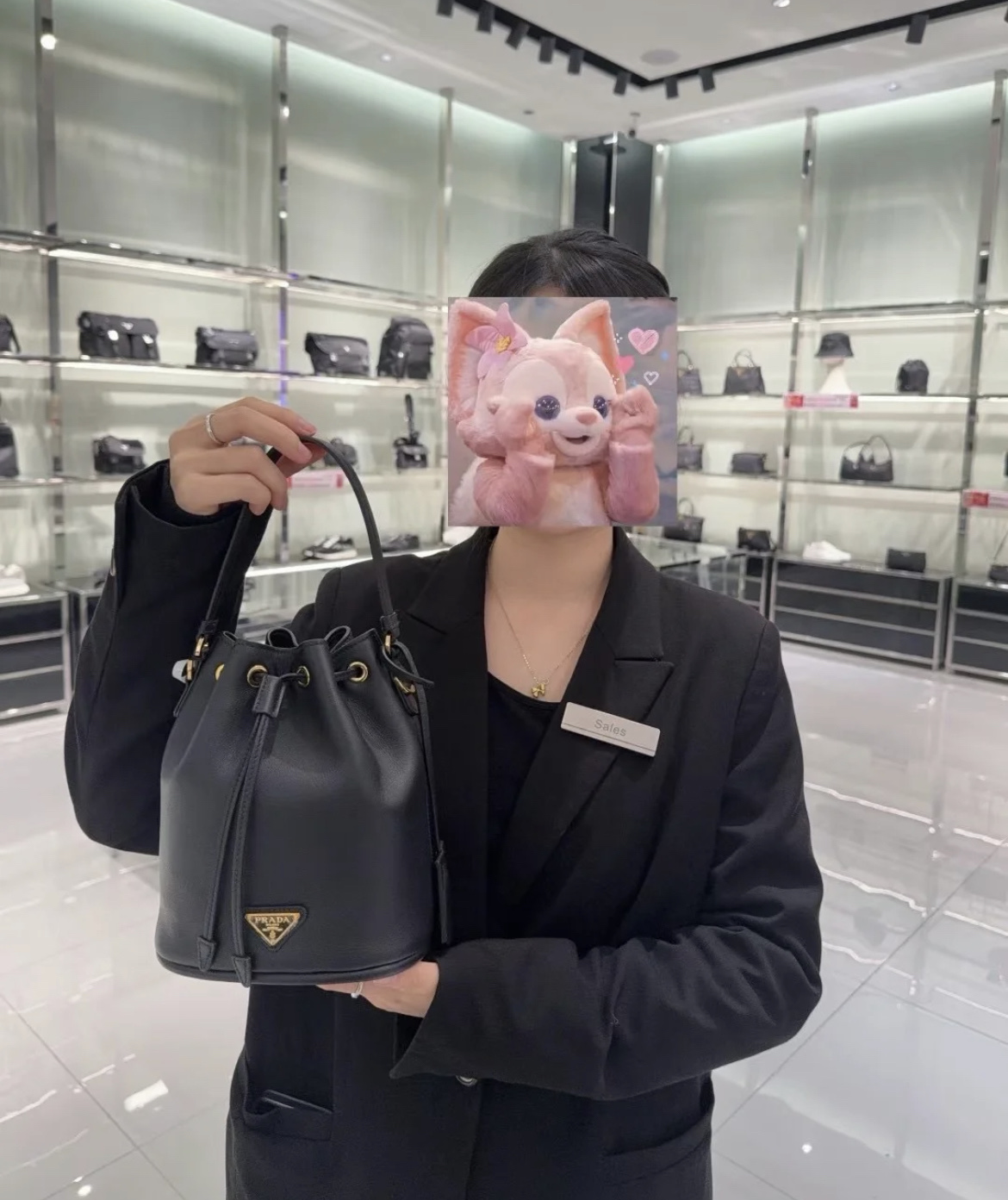 プラダ バッグ ブラック 1号 バケツバッグ ポーチ付き 🖤 - 画像 3