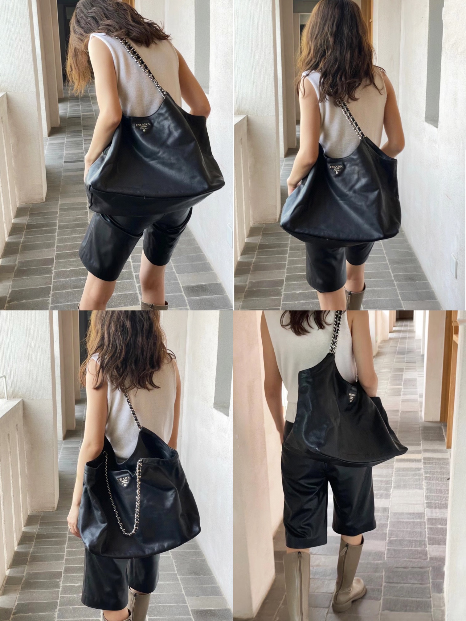 PRADA プラダ レザー ショルダーバッグ 黒 1色入 🖤 - 画像 1