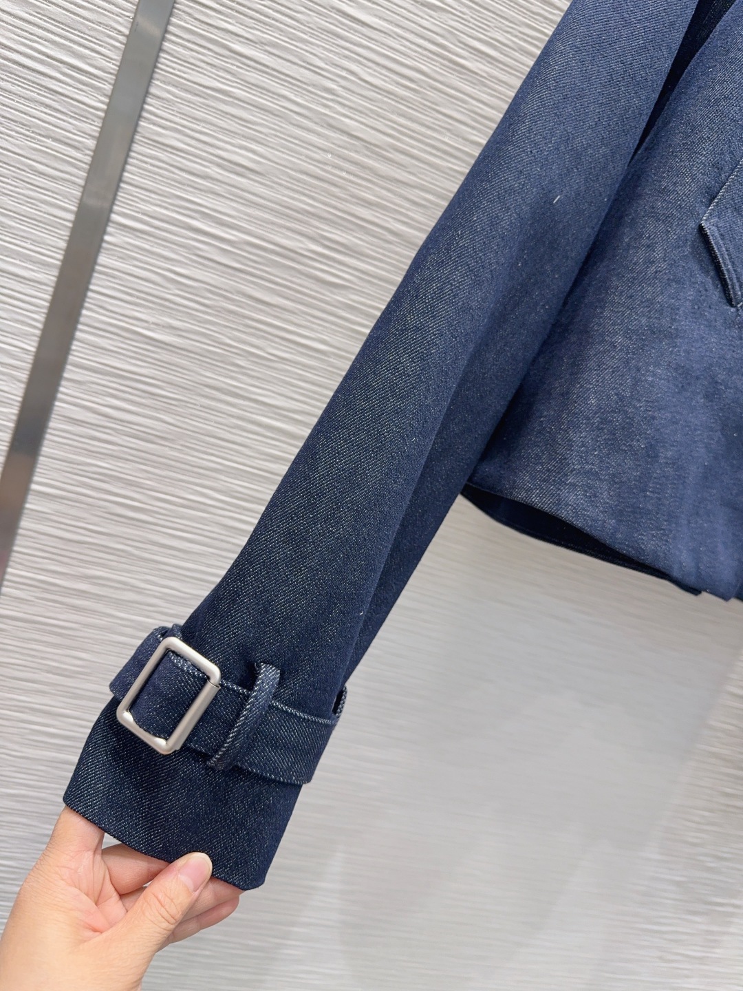 LOEWE 00016 デニムジャケット ファー裏地 ブルゾン ブラック | メンズ レディース 対応 - 画像 6