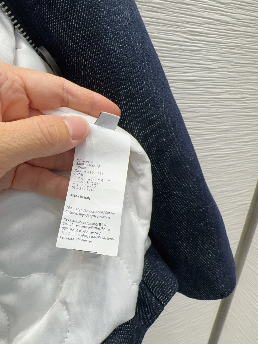 LOEWE 00016 デニムジャケット ファー裏地 ブルゾン ブラック | メンズ レディース 対応 - 画像 8