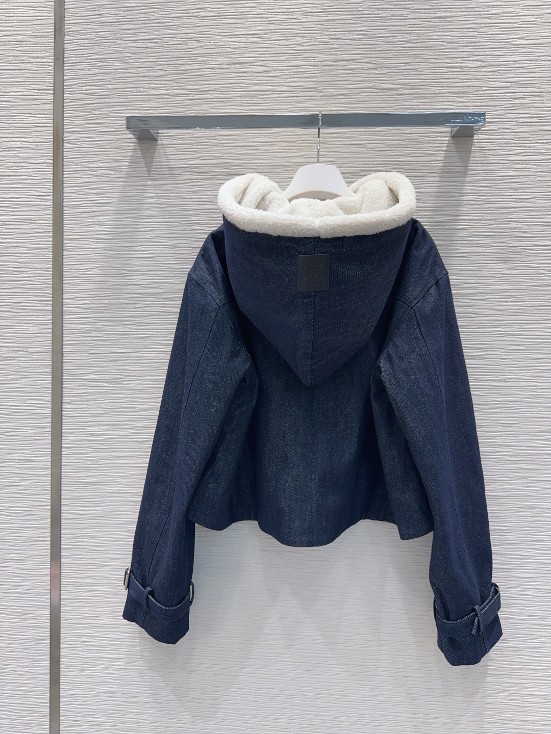 LOEWE 00016 デニムジャケット ファー裏地 ブルゾン ブラック | メンズ レディース 対応 - 画像 9