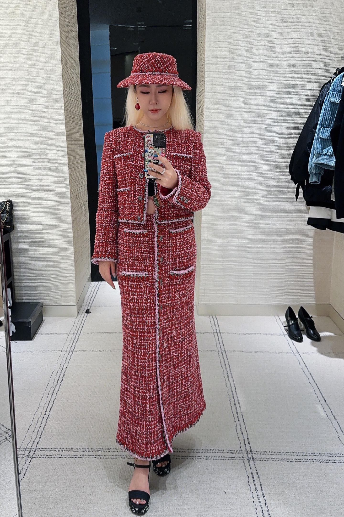 CHANEL | オートクチュール | ラウンドファスナー | レッド - 画像 7