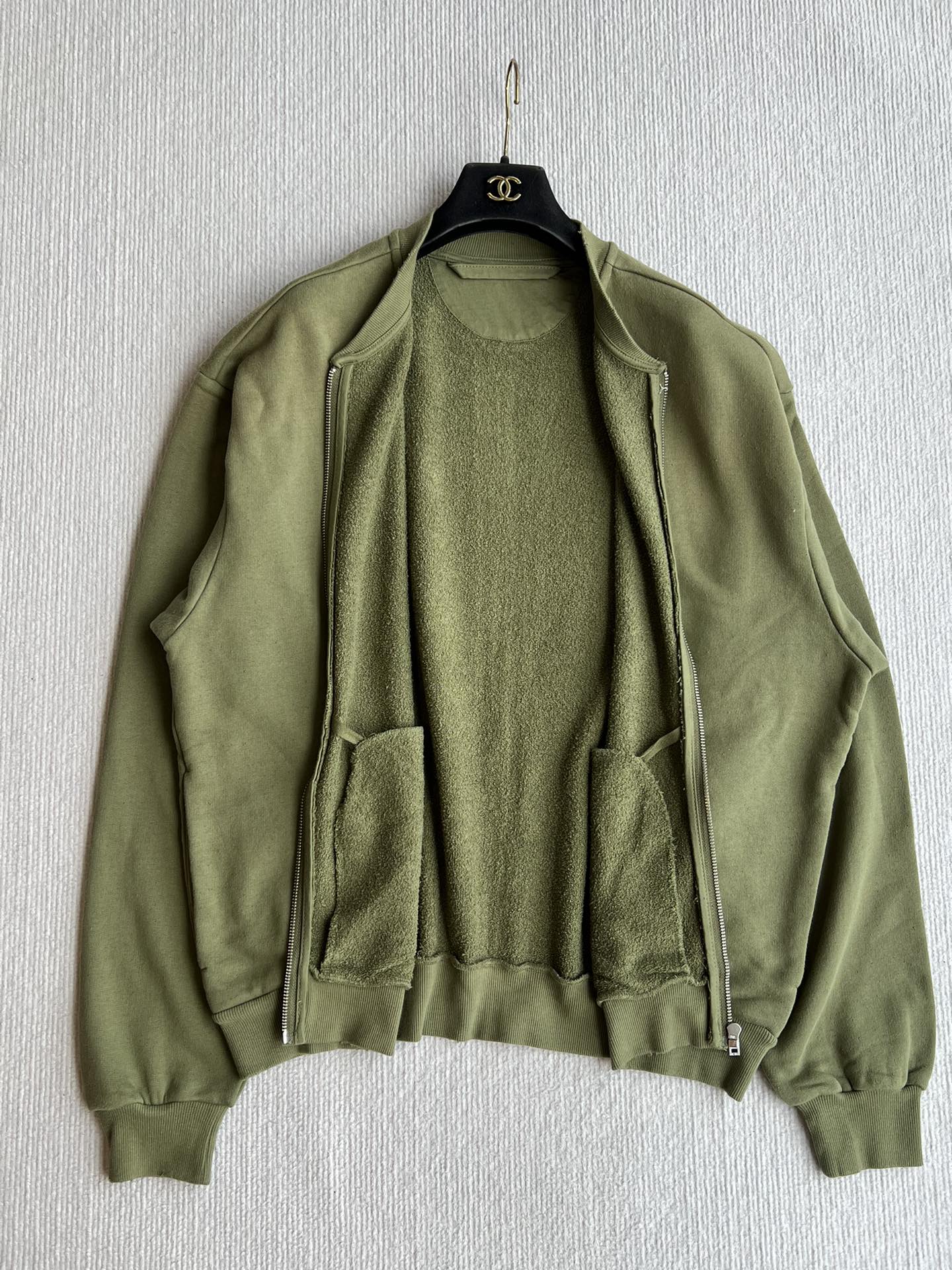 Acne Studios 1996 ロゴ入りジップアップジャケット | グリーン 100%コットン - 画像 3