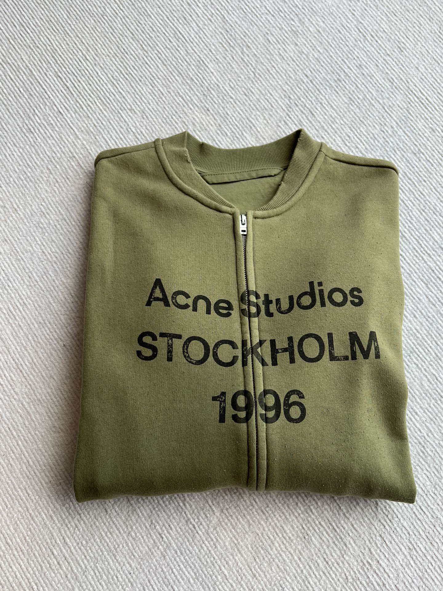 Acne Studios 1996 ロゴ入りジップアップジャケット | グリーン 100%コットン - 画像 8