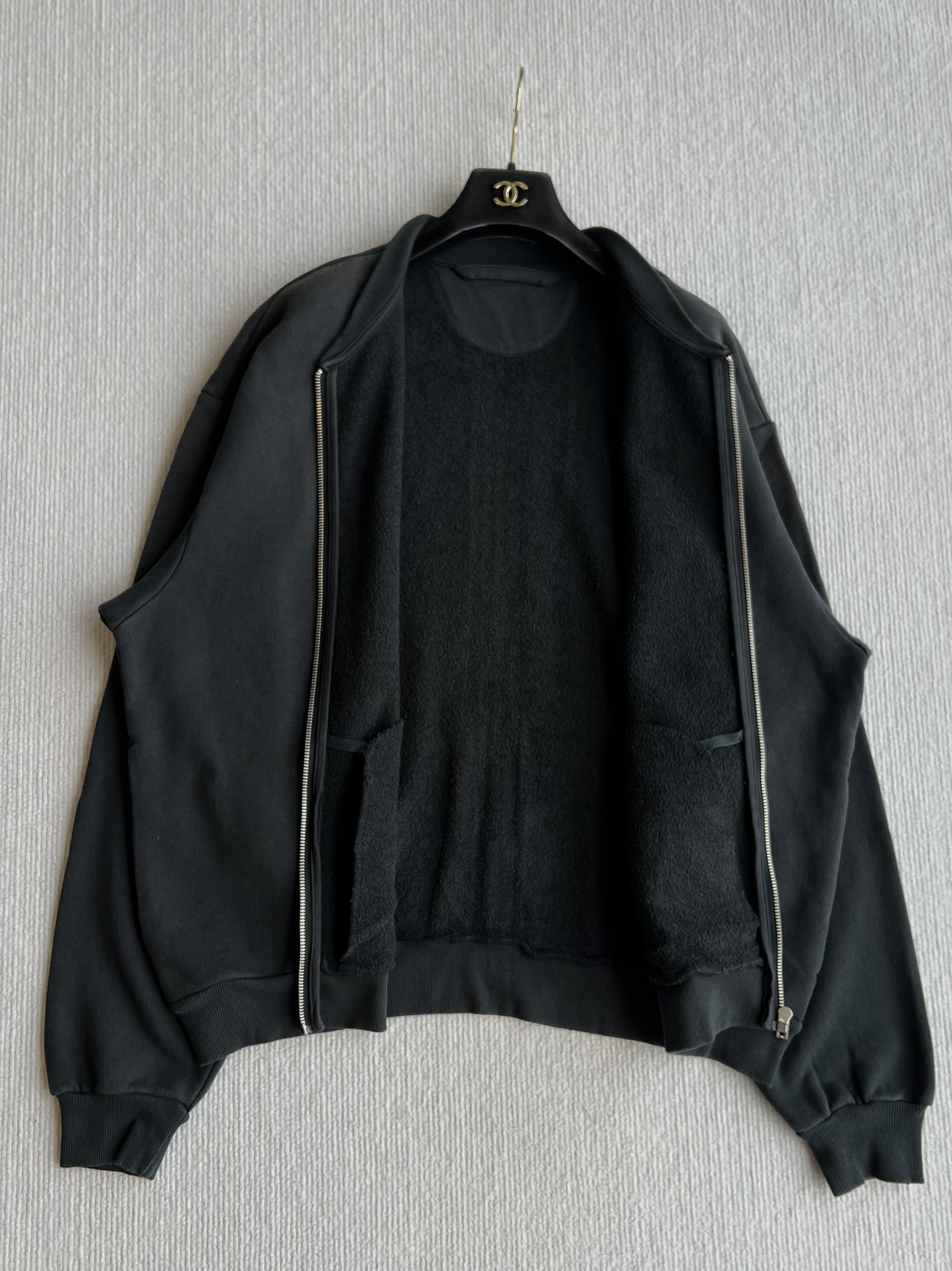 Acne Studios 1996 ロゴ フルジップ ジャケット ブラック グリーン ブルーレイ カラー | 100% コットン - 画像 2