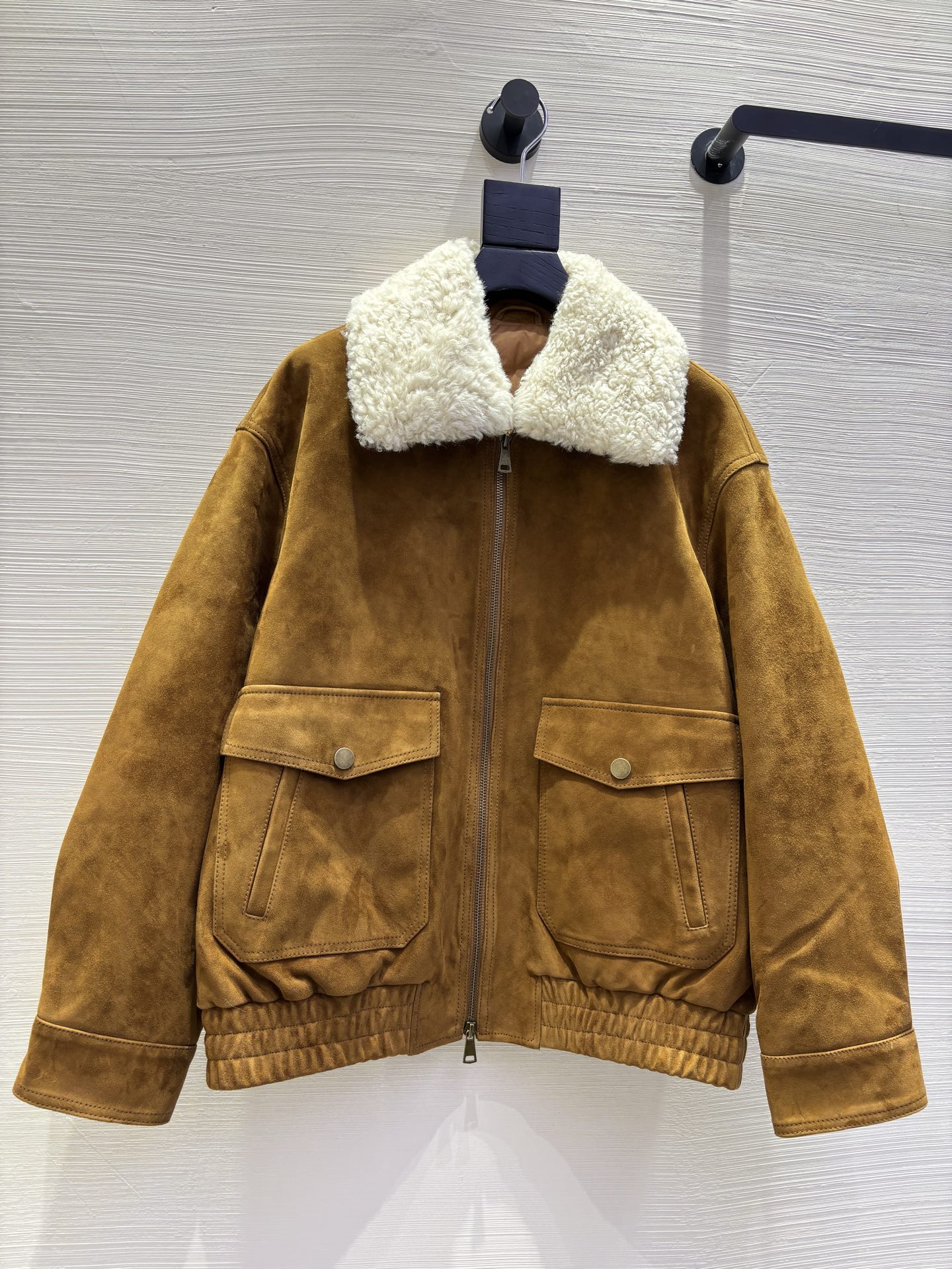 2025新品 レザージャケット 防寒 レザー素材 ブラウン - 画像 1