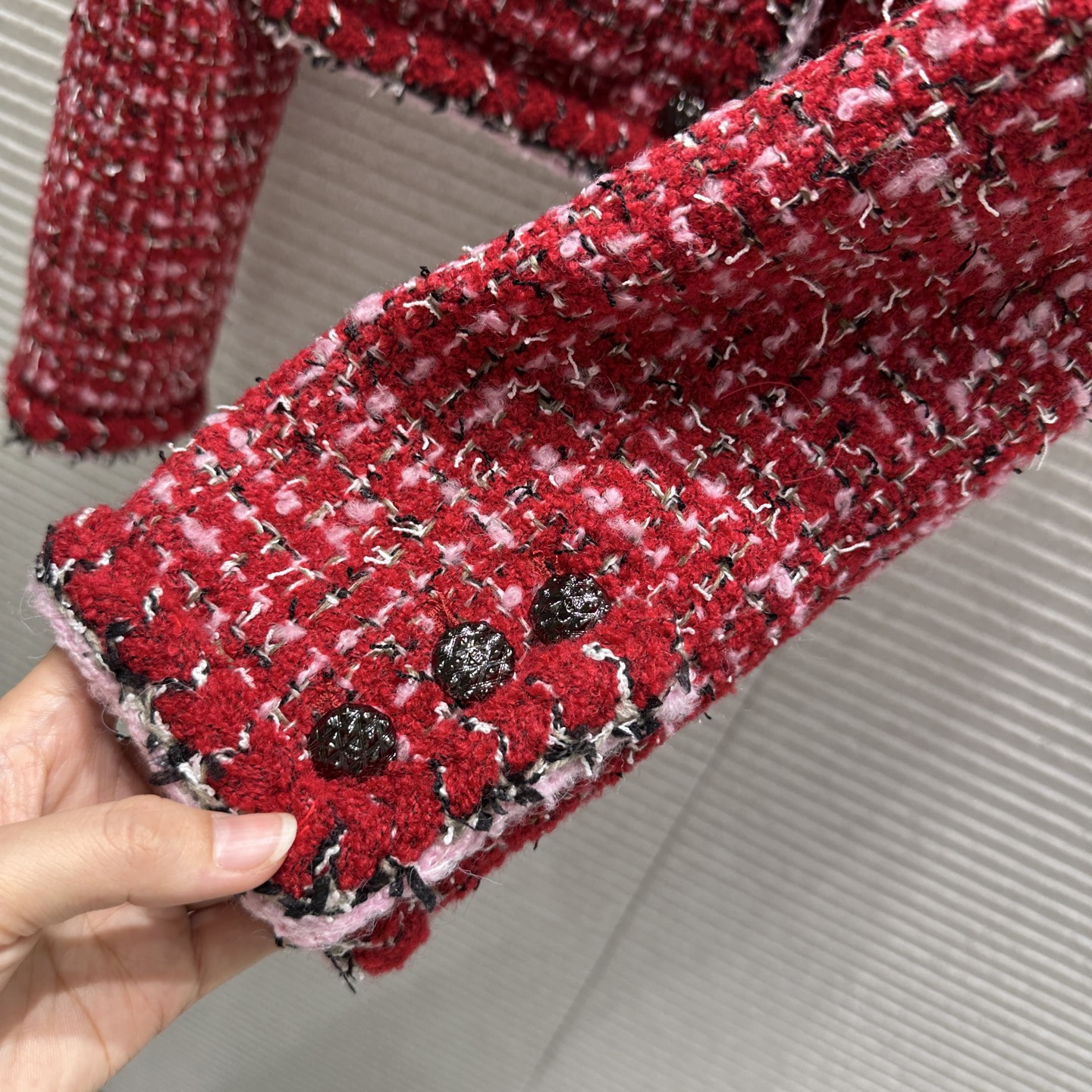 CHANEL ネヴァーフルMM ラウンドファスナー レッド - 画像 5