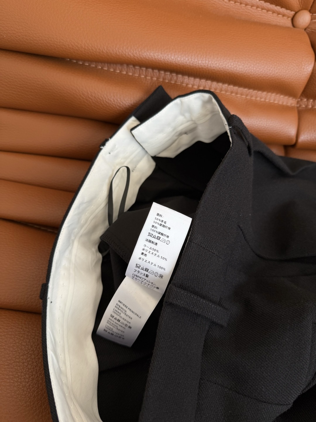 310 25 秋冬 ワークパンツ ブラック 異形金ボタン デザイン リブ リブパンツ 黒 一色三码 - 画像 8