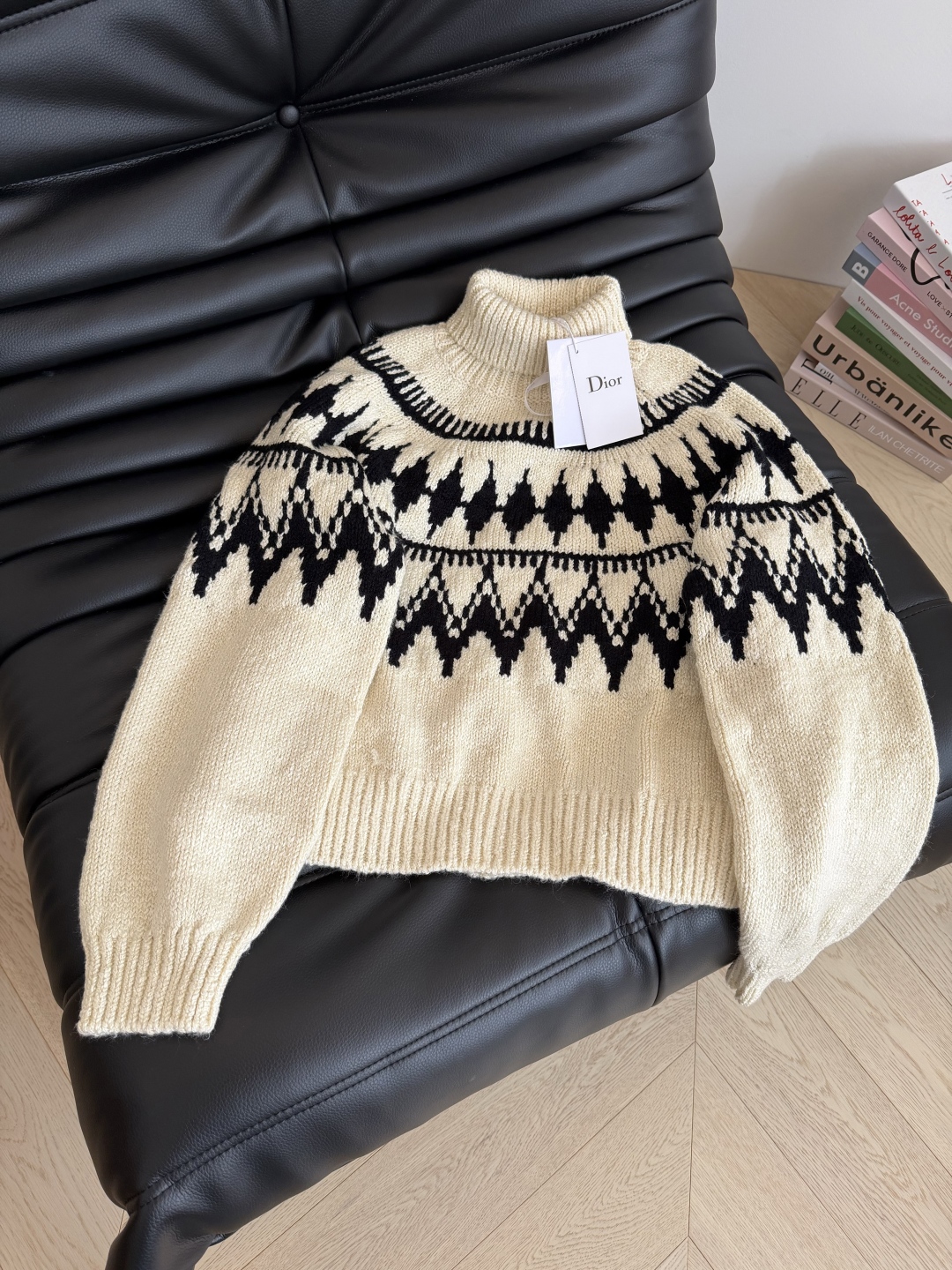 Dior 310 25秋冬 アルパインスキー メンズ ロゴ入り ロングタートルネック 羊毛100% ブルー ベージュ - 画像 3