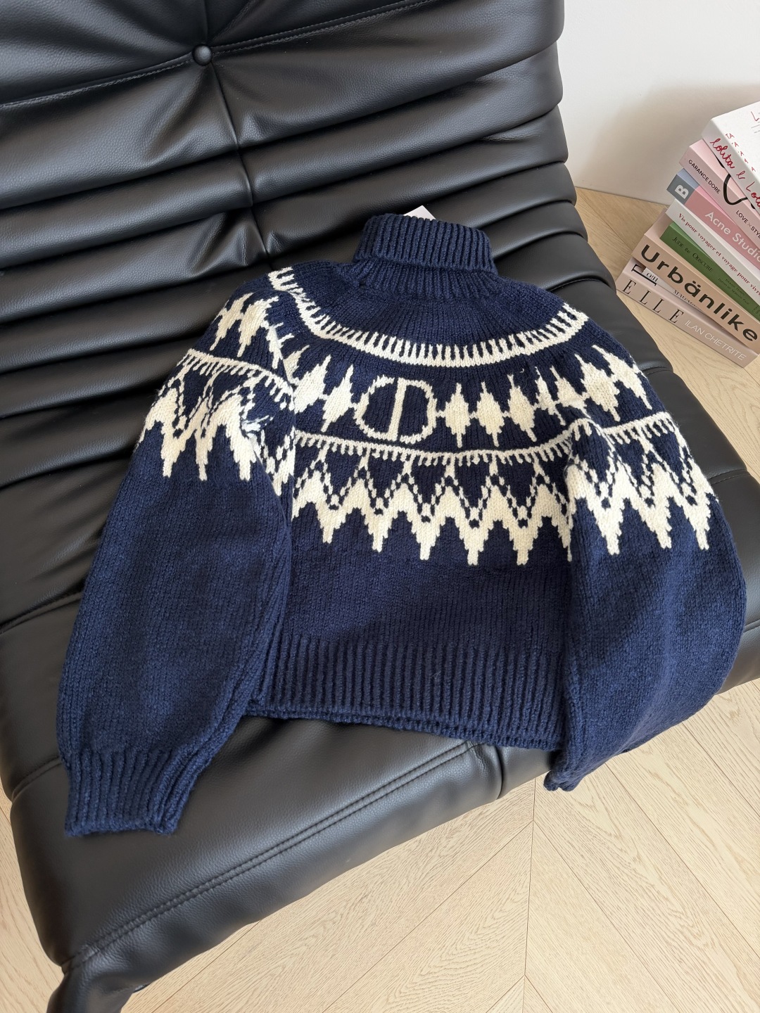 Dior 310 25秋冬 アルパインスキー メンズ ロゴ入り ロングタートルネック 羊毛100% ブルー ベージュ - 画像 9