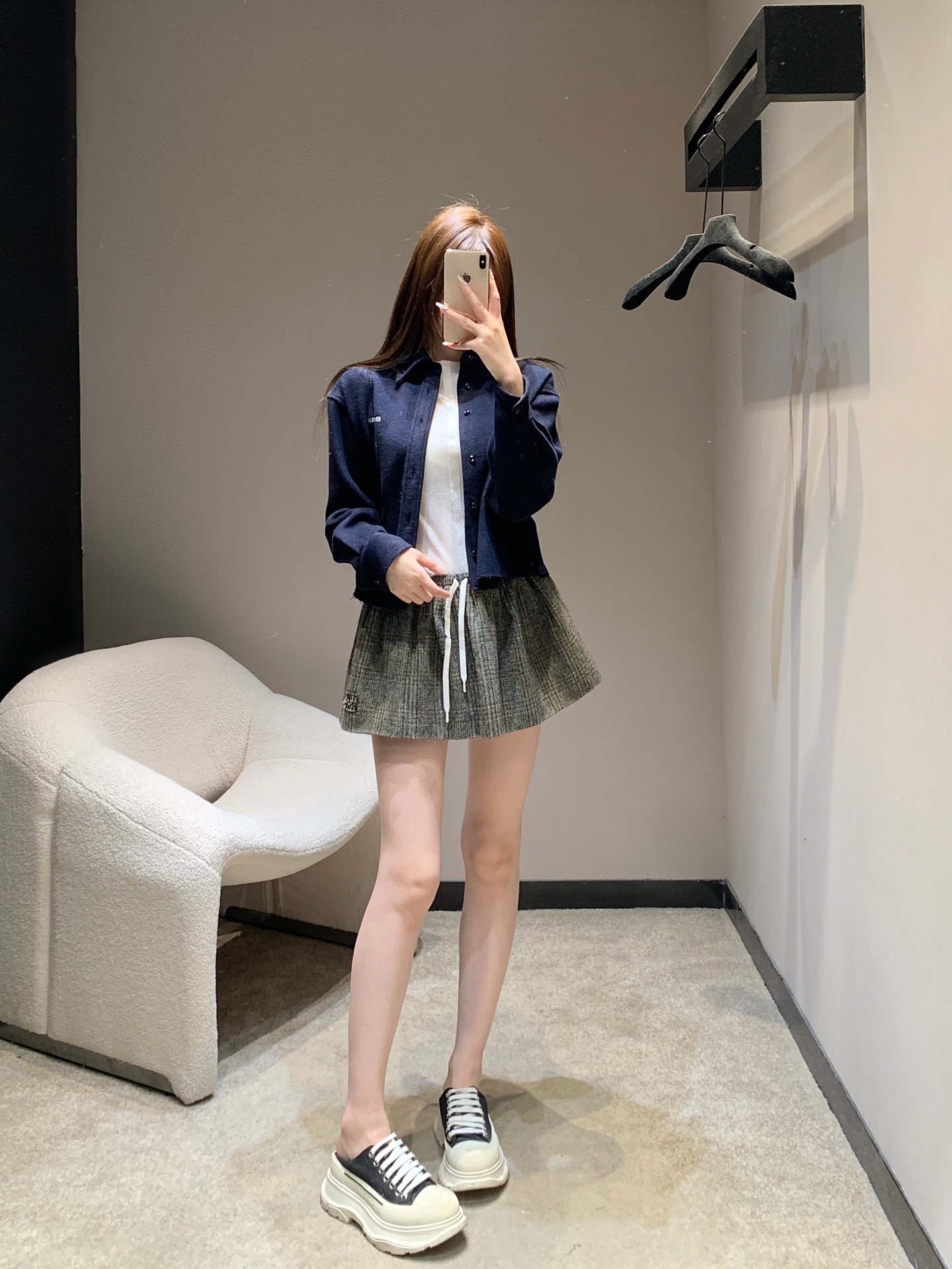 Miu Mi 370 25FW 秋冬 ワンピース ブルゾン 100%ウール 綿毛織り 長袖 ブラック | M L S - 画像 4