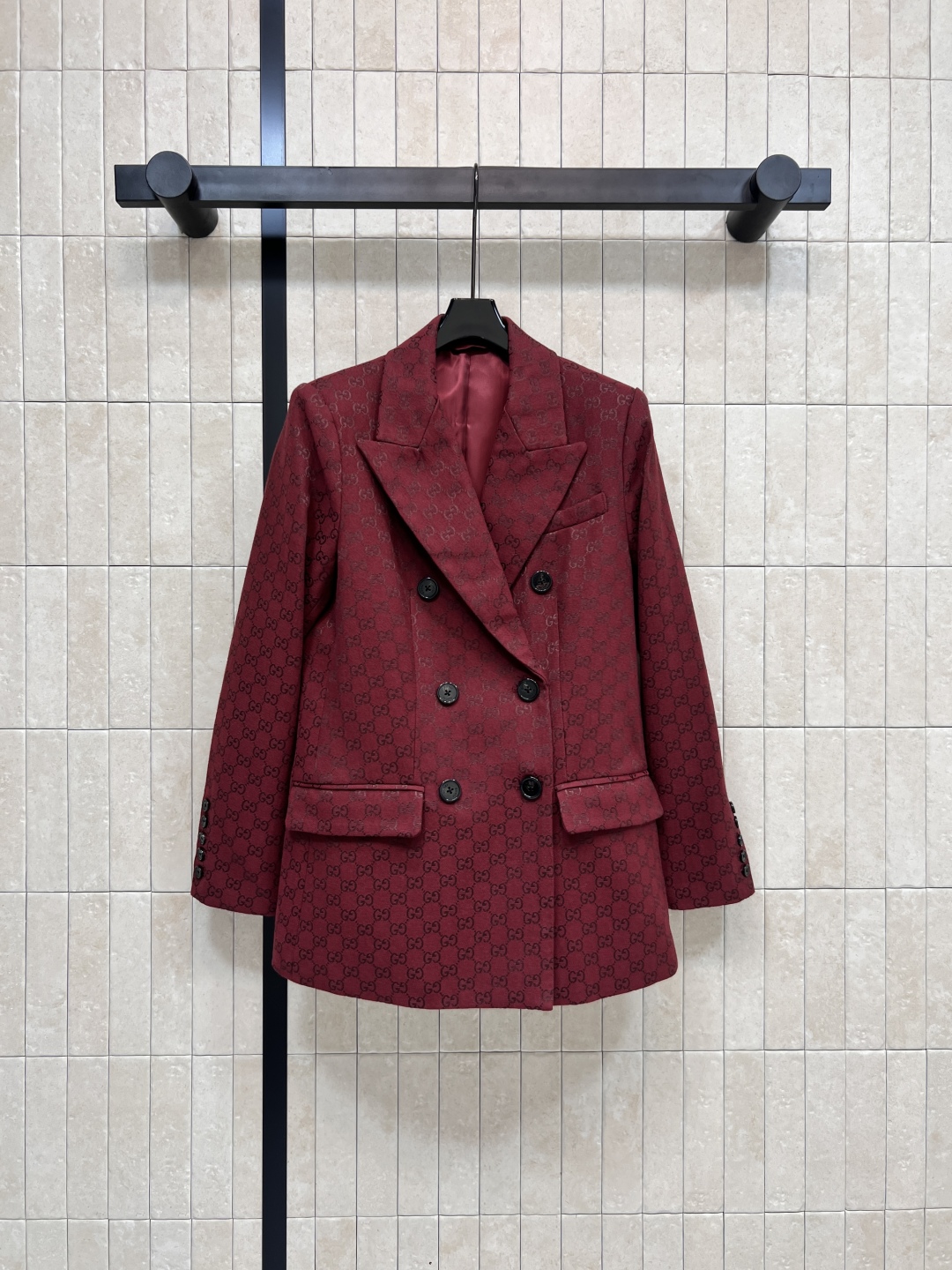 Gucci | 25早秋新作 レッド GGトゥイスト ファブリック フィットウエスタンジャケット レッド - 画像 1