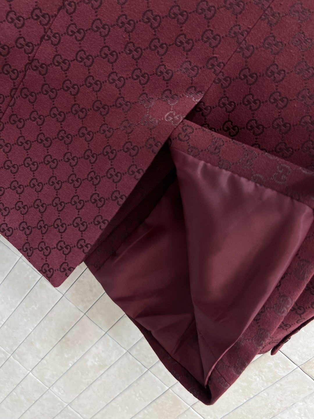 Gucci | 25早秋新作 レッド GGトゥイスト ファブリック フィットウエスタンジャケット レッド - 画像 8