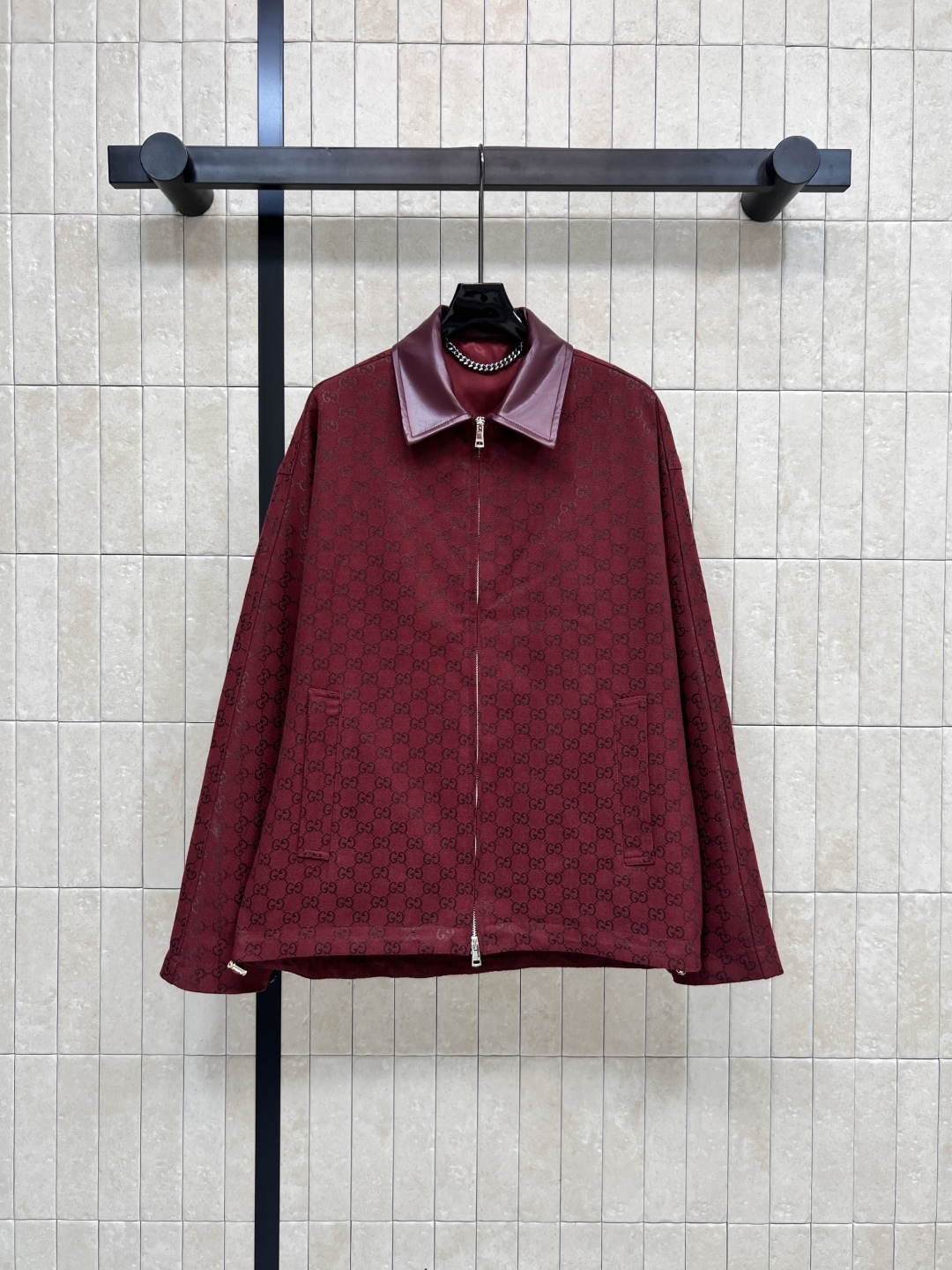 GUCCI 390 グラフィックロゴ ファブリック グラフィック グラフィック レッド インナーレザー ジャケット - 画像 1