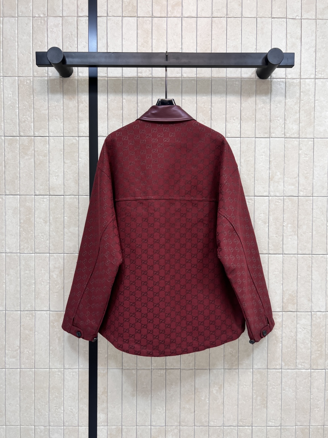 GUCCI 390 グラフィックロゴ ファブリック グラフィック グラフィック レッド インナーレザー ジャケット - 画像 7