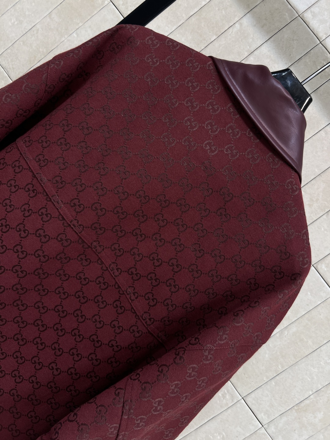 GUCCI 390 グラフィックロゴ ファブリック グラフィック グラフィック レッド インナーレザー ジャケット - 画像 8