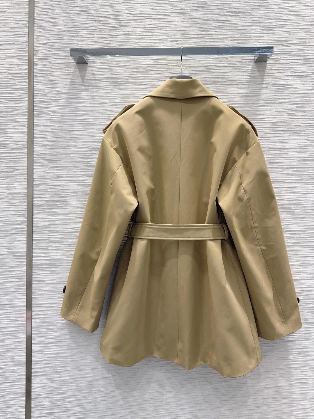 Dior 410 2025FW リバーシブル ベルト付 レディース 風衣 カーキ 100%ポリエステル - 画像 9