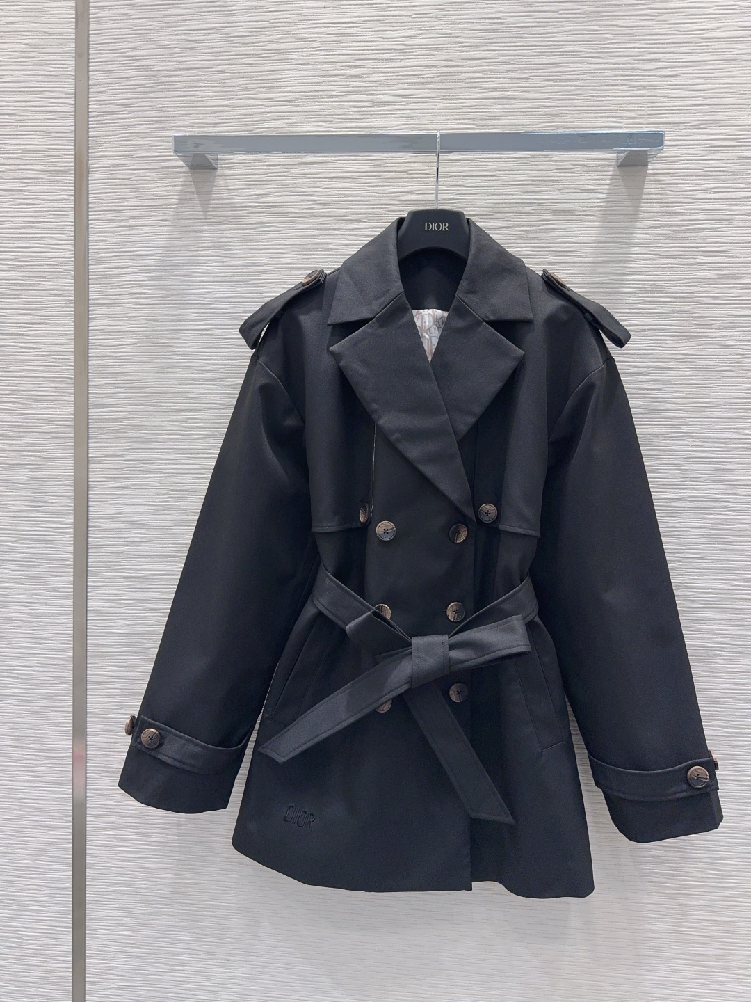 DIOR 2025FW レインコート ブラック 100%ポリエステル - 画像 1