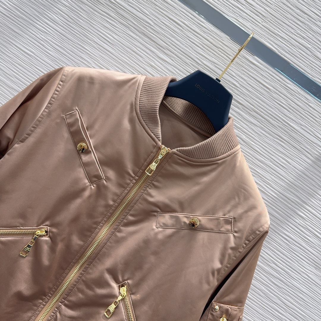 ルイ・ヴィトン 410 バイカージャケット ファスナーポケット ブラウン - 画像 2