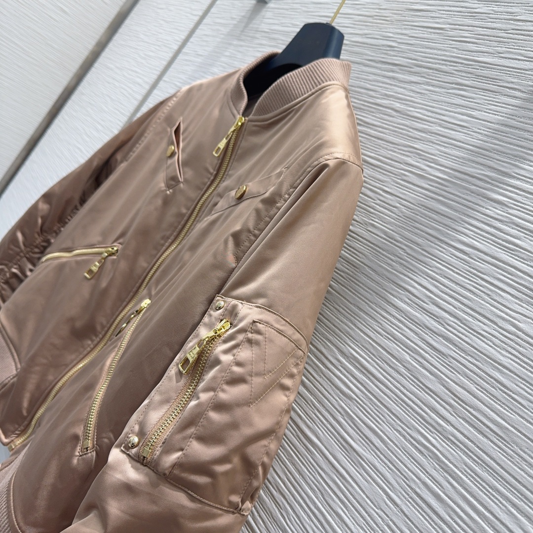ルイ・ヴィトン 410 バイカージャケット ファスナーポケット ブラウン - 画像 4