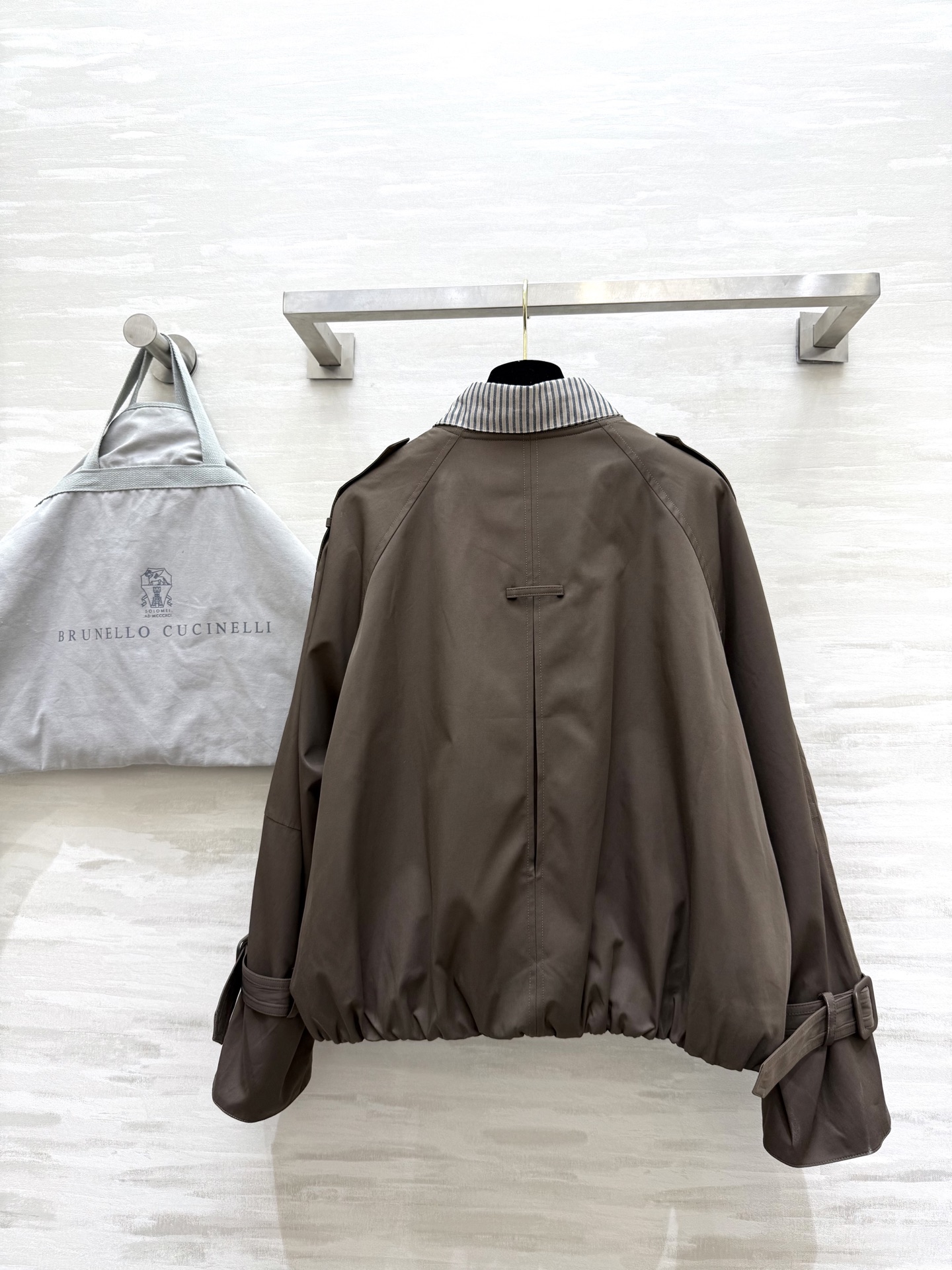 Brunello Cucinelli 440 フォールウィンターニューアイテム 假两件 ローファイブスタイル タン (SMLXL) - 画像 4