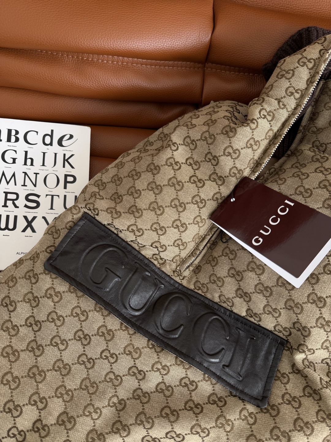 GUCCI 460 25 クラシック老花 マフラーファッション フリース ブラウン ワンカラー 3サイズ対応 | ベスト - 画像 7