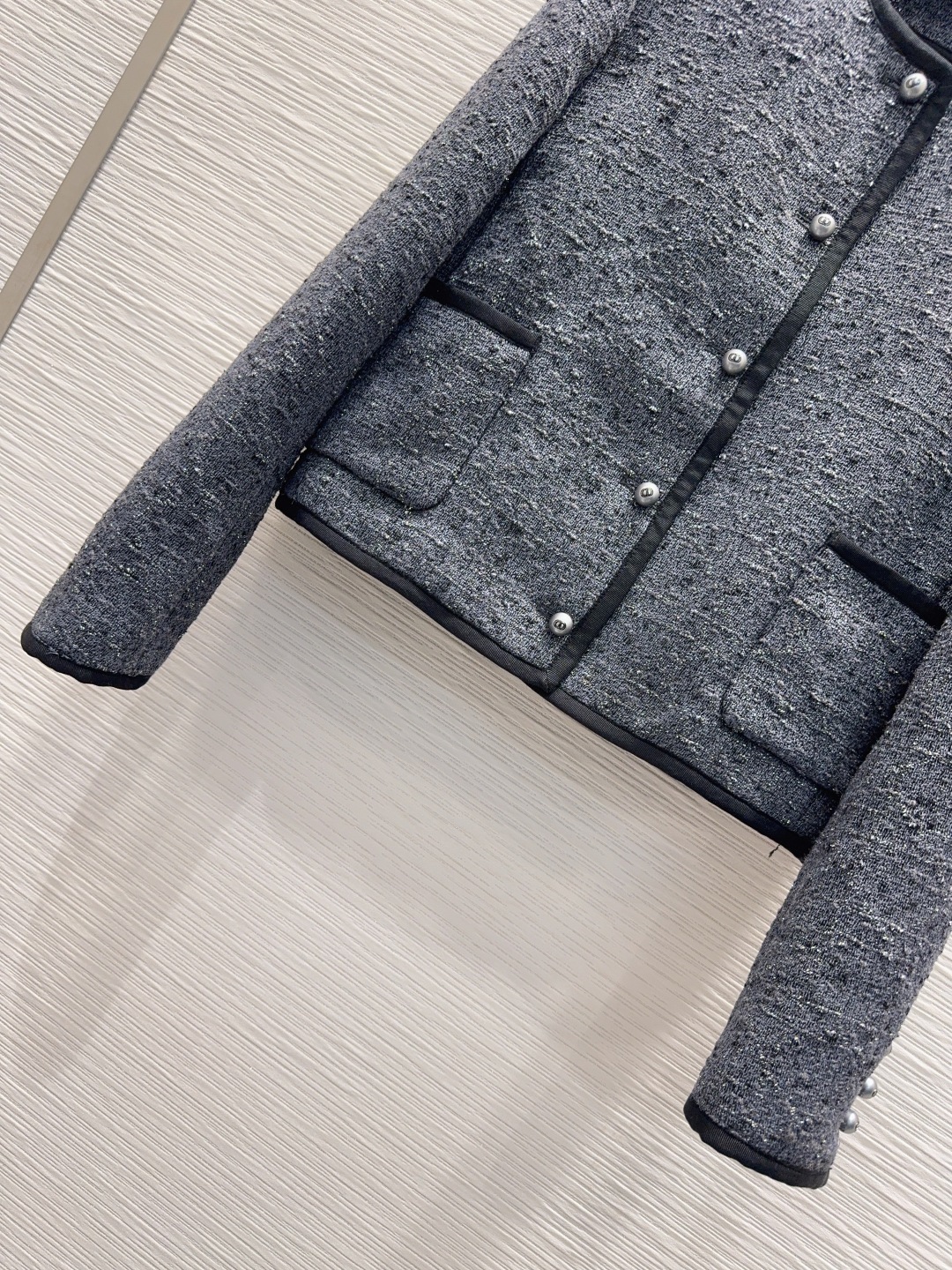 DIOR 460 ロングジャケット 定番ブラック シルク混 綿100% メンズ 2025FW - 画像 5