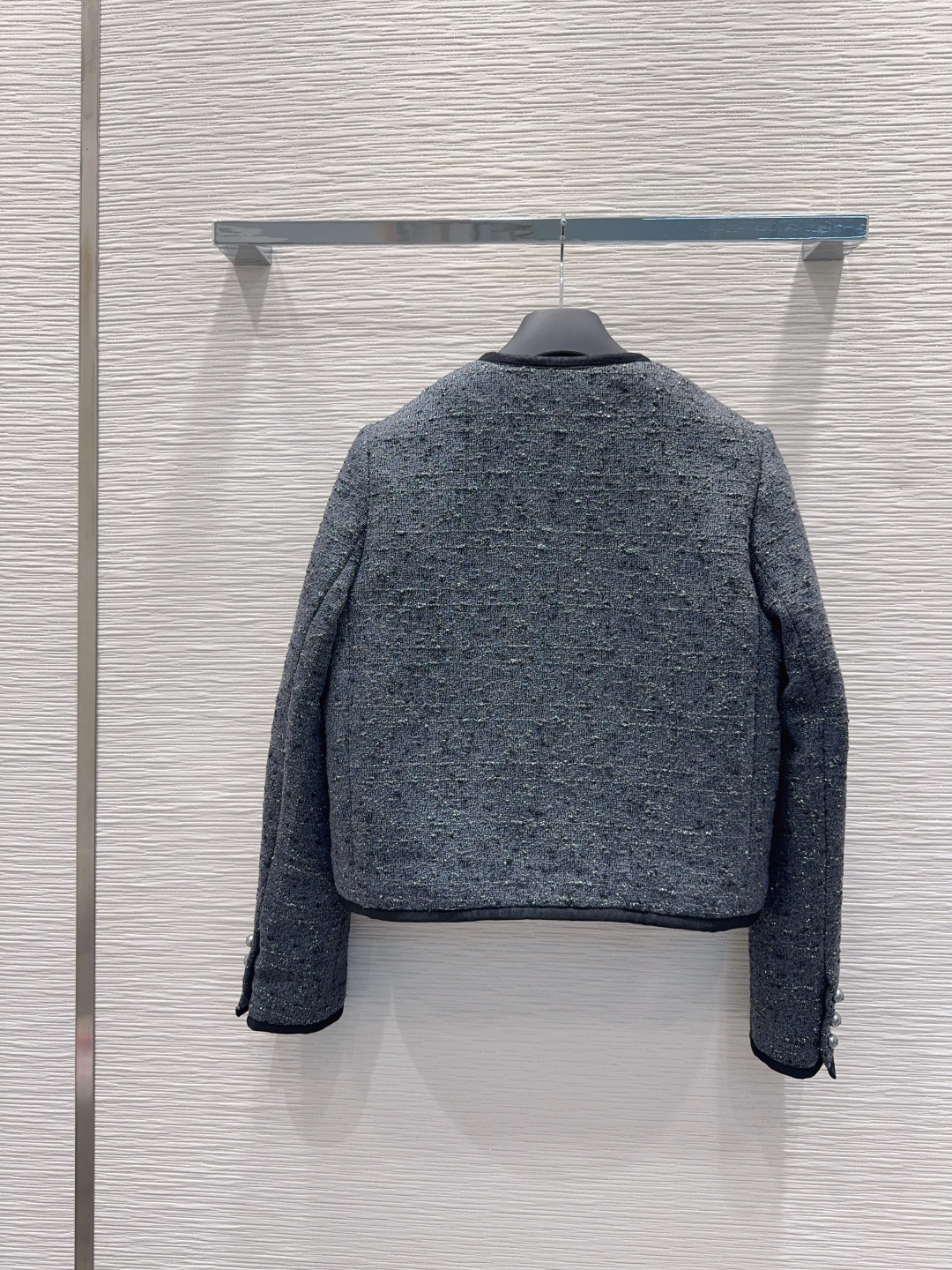 DIOR 460 ロングジャケット 定番ブラック シルク混 綿100% メンズ 2025FW - 画像 9