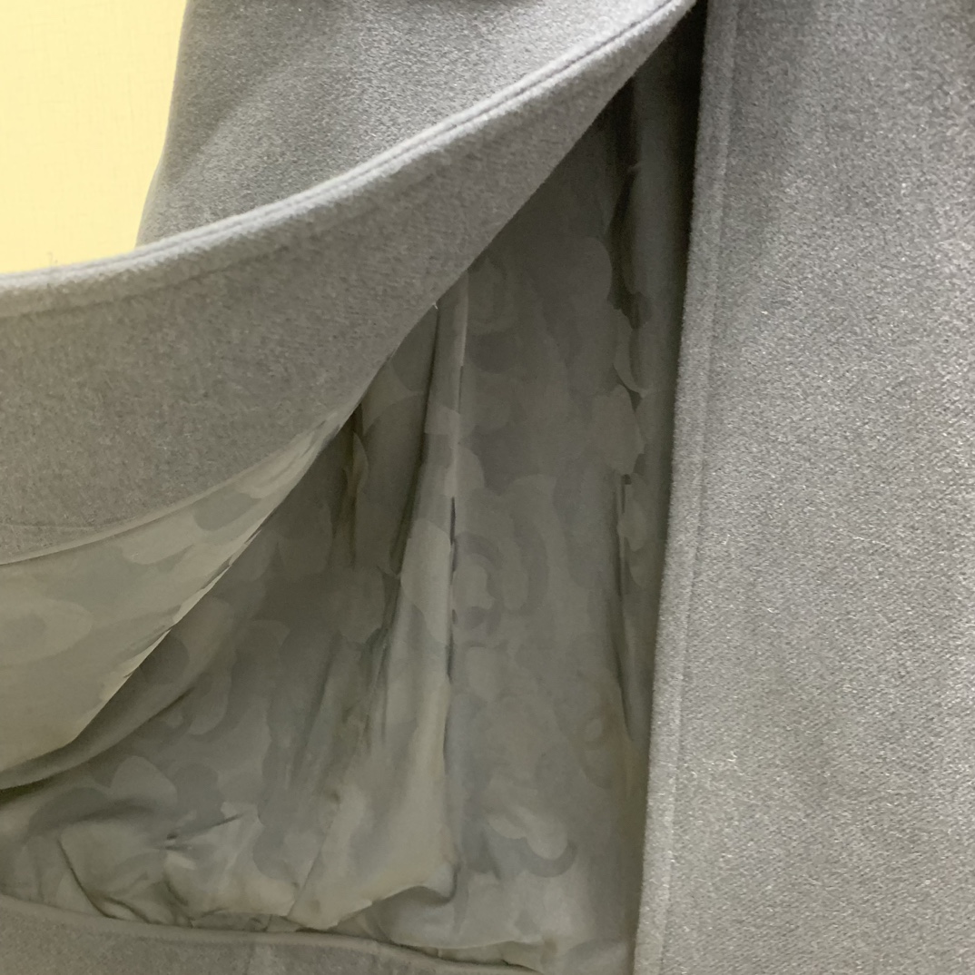 CHA2025 ポケット ロングコート 裏地付き 藏藍色 60% ライン - ワール 31% ポリアミド - ポリアミド 9% コットン - コットン - 画像 7