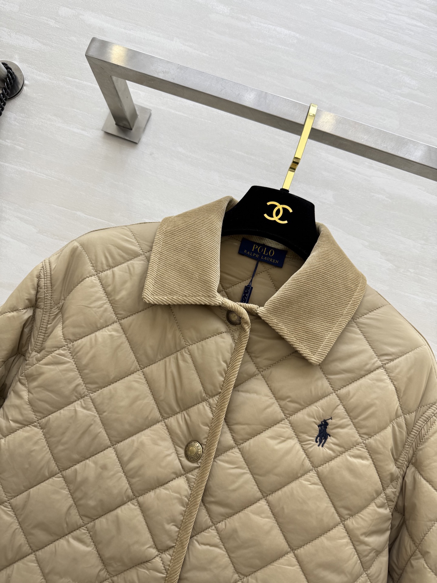 POLO RALPH LAUREN 470 ダウンジャケット ライトウェイト コットン カーキ - 画像 3