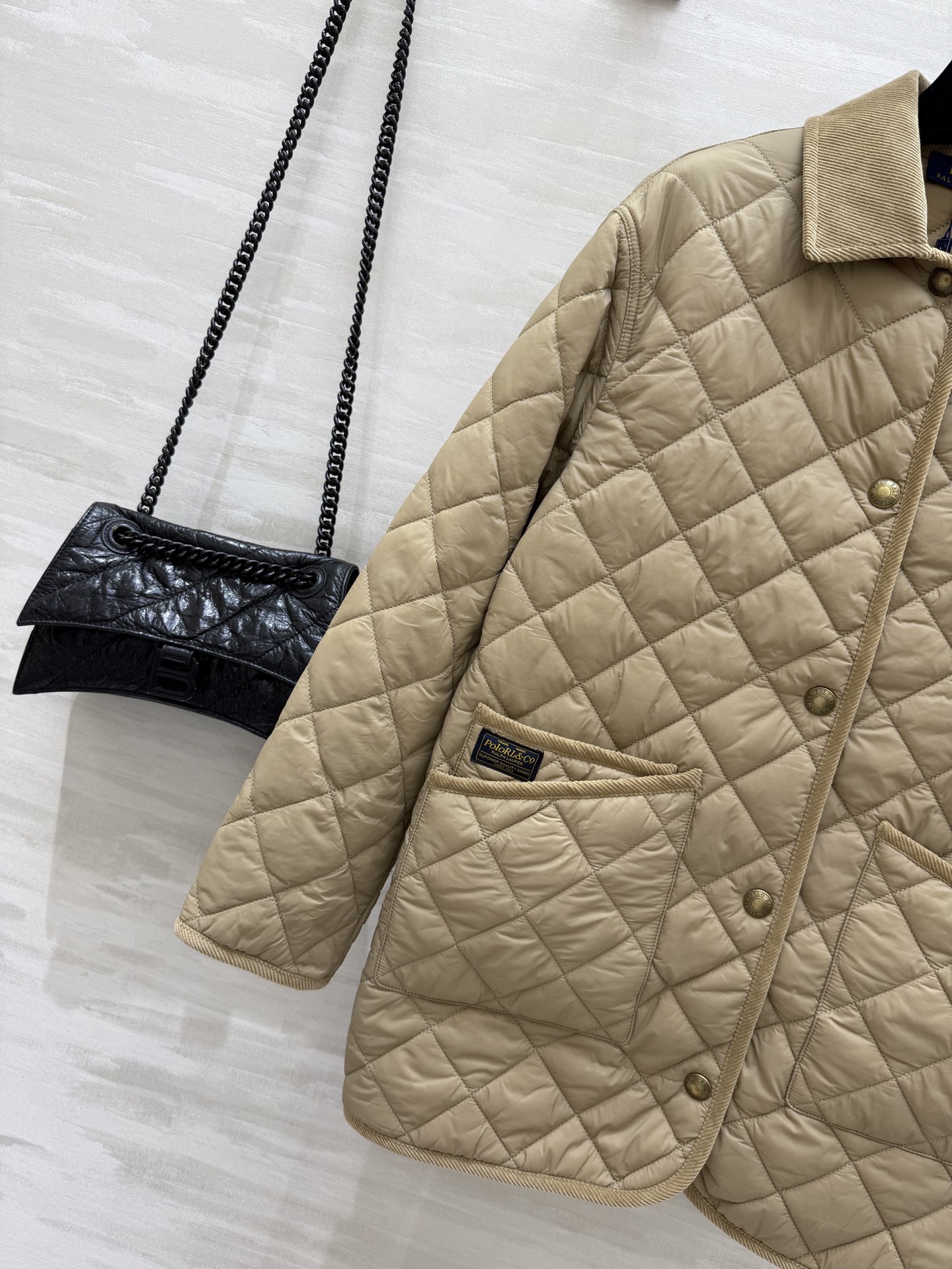 POLO RALPH LAUREN 470 ダウンジャケット ライトウェイト コットン カーキ - 画像 5