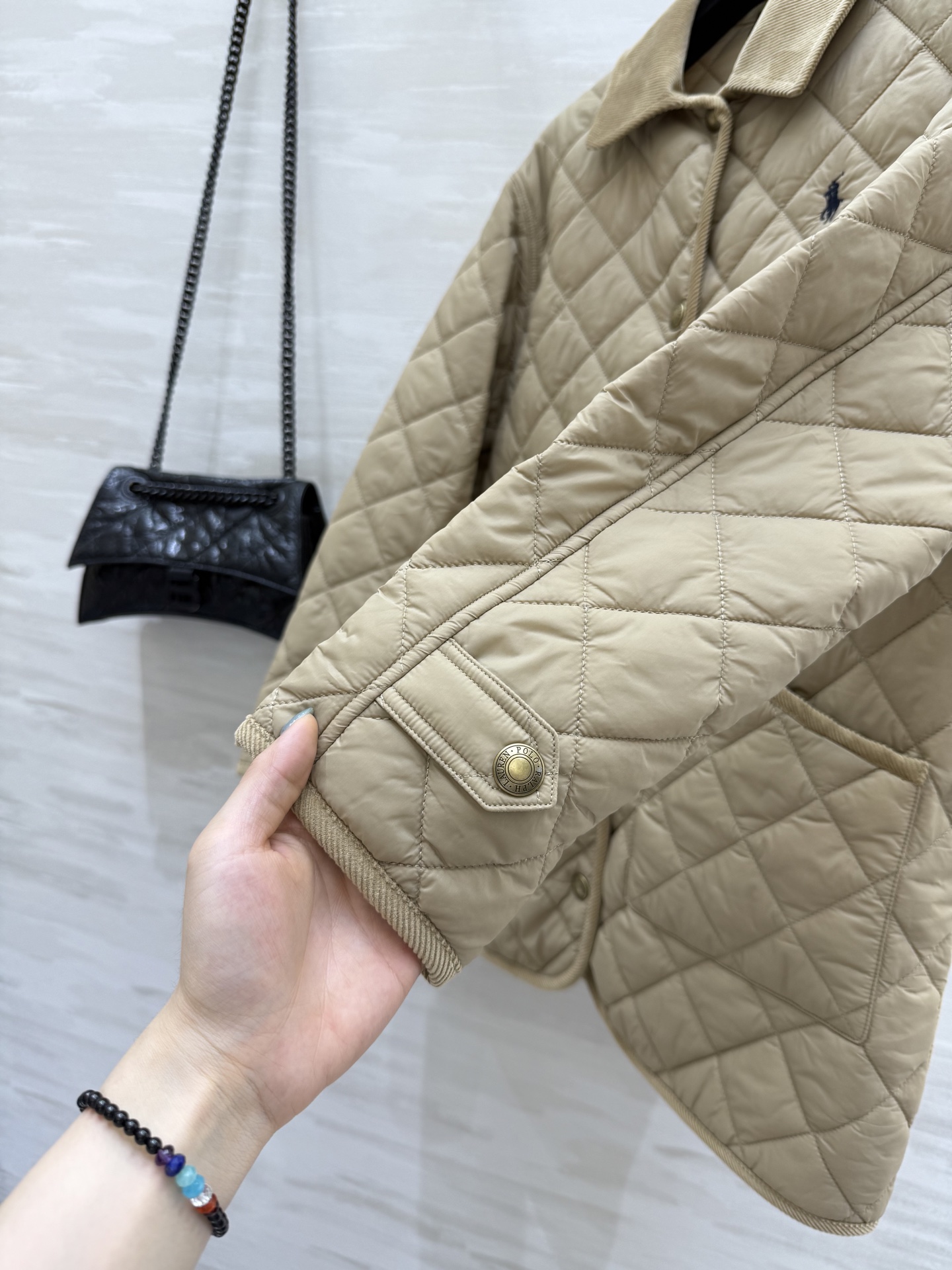 POLO RALPH LAUREN 470 ダウンジャケット ライトウェイト コットン カーキ - 画像 9