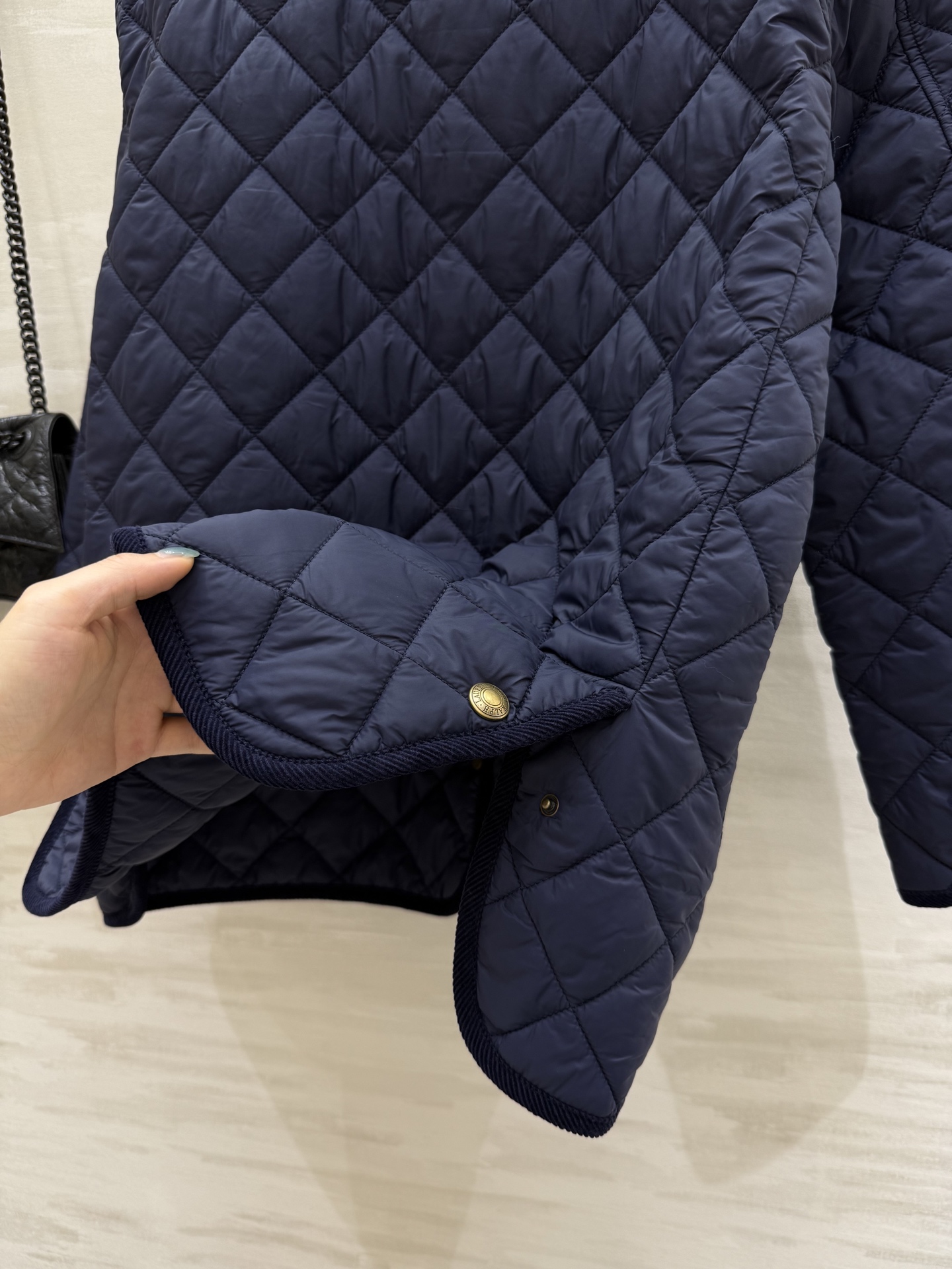 POLO RALPH LAUREN 470 ダイヤモンド柄 ライニング付き メンズ フリース コート ネイビー - 画像 8