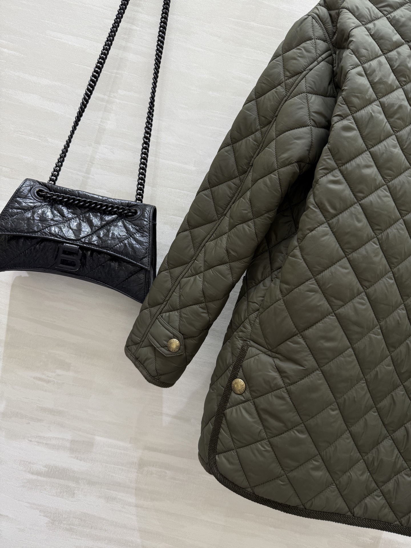 ラルフローレン 470 紳士 ダウンジャケット カーディガン ライトウェイト カーキ ライトダウン - 画像 7